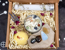 Load image into Gallery viewer, Gemini Crystal Gift Set, Gemini Crystal Box, Gemini Gift, Gemini Candle, Crystal Set for Gemini, Gemini Crystals Kit, Stones for Gemini
