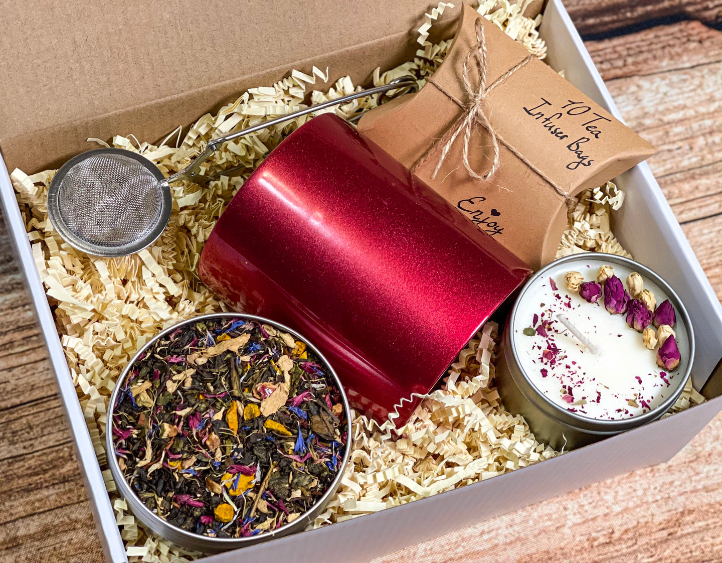 Organic Tea Gift Set, Organic Tea Gift Box, Birthday Gift Box, Long Distance Tea Set