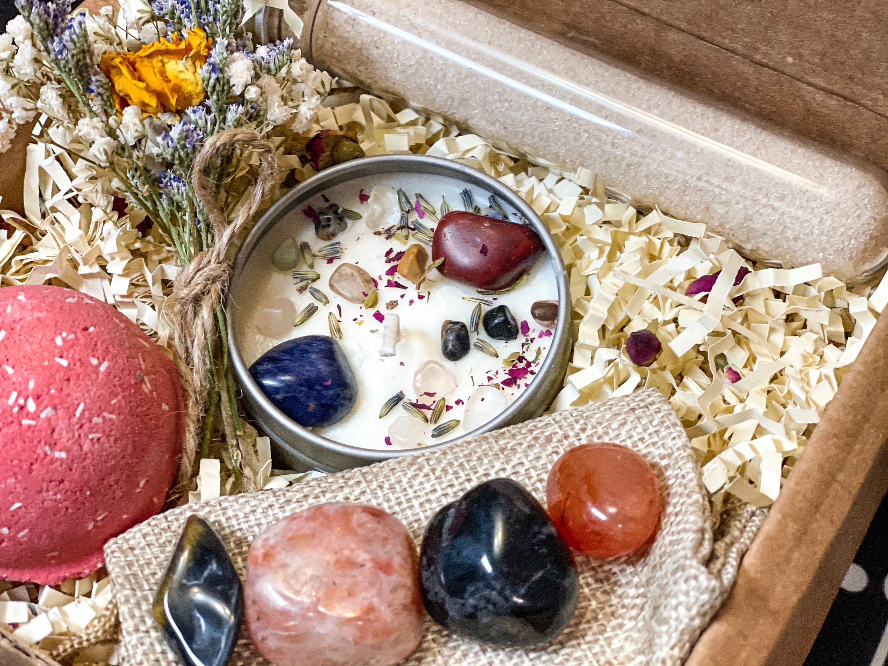 Leo Crystal Gift Set, Leo Crystals Box, Leo Crystals Kit, Crystals for Leo, Zodiac Gift Box, Leo Birthstones, Leo Stones Gift Set