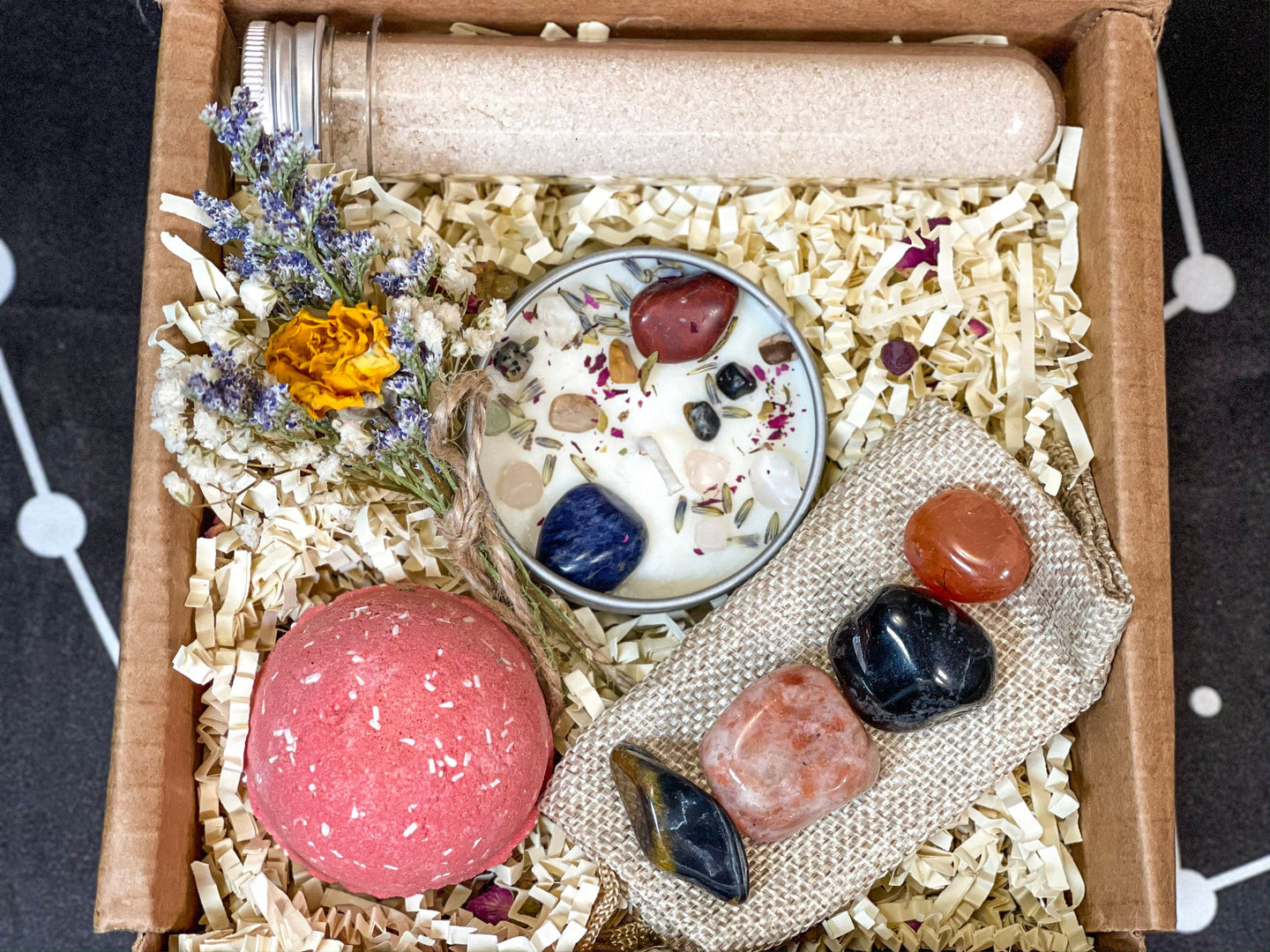 Leo Crystal Gift Set, Leo Crystals Box, Leo Crystals Kit, Crystals for Leo, Zodiac Gift Box, Leo Birthstones, Leo Stones Gift Set