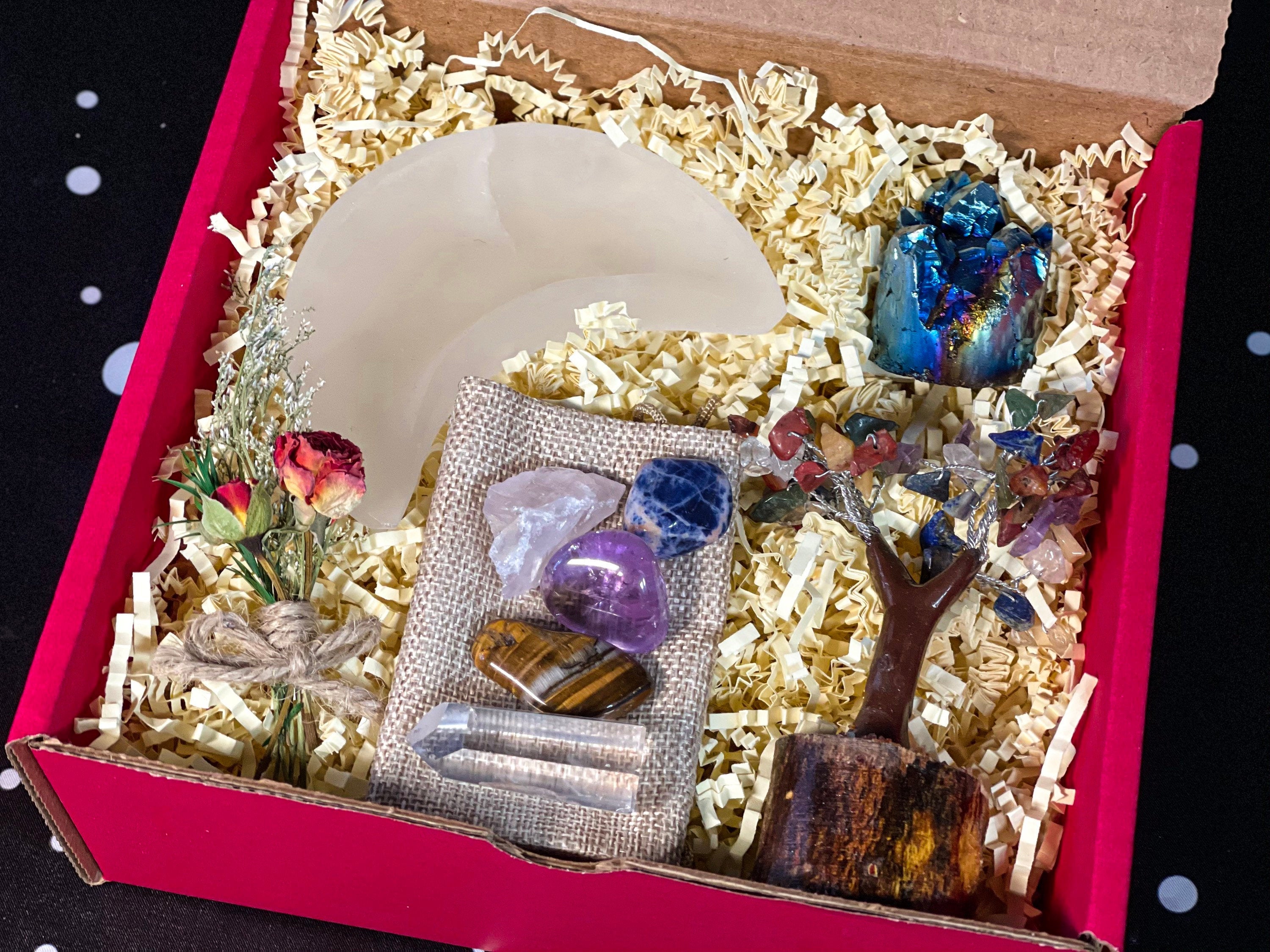 Birthday Crystal Set, Birthday Crystal Box, Crystal Birthday Gift Set, Birthday Gift Set Gemstones, Crystals Gift For Friend, Birthday Kit