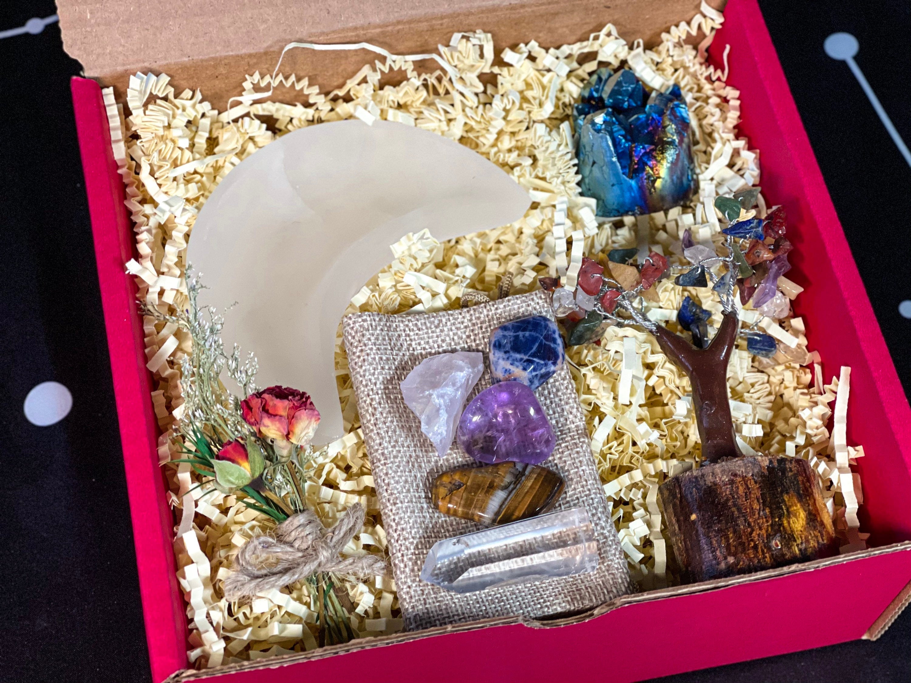 Birthday Crystal Set, Birthday Crystal Box, Crystal Birthday Gift Set, Birthday Gift Set Gemstones, Crystals Gift For Friend, Birthday Kit