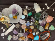 Mystery Crystal Bag, Tumbled and Raw Crystal Box
