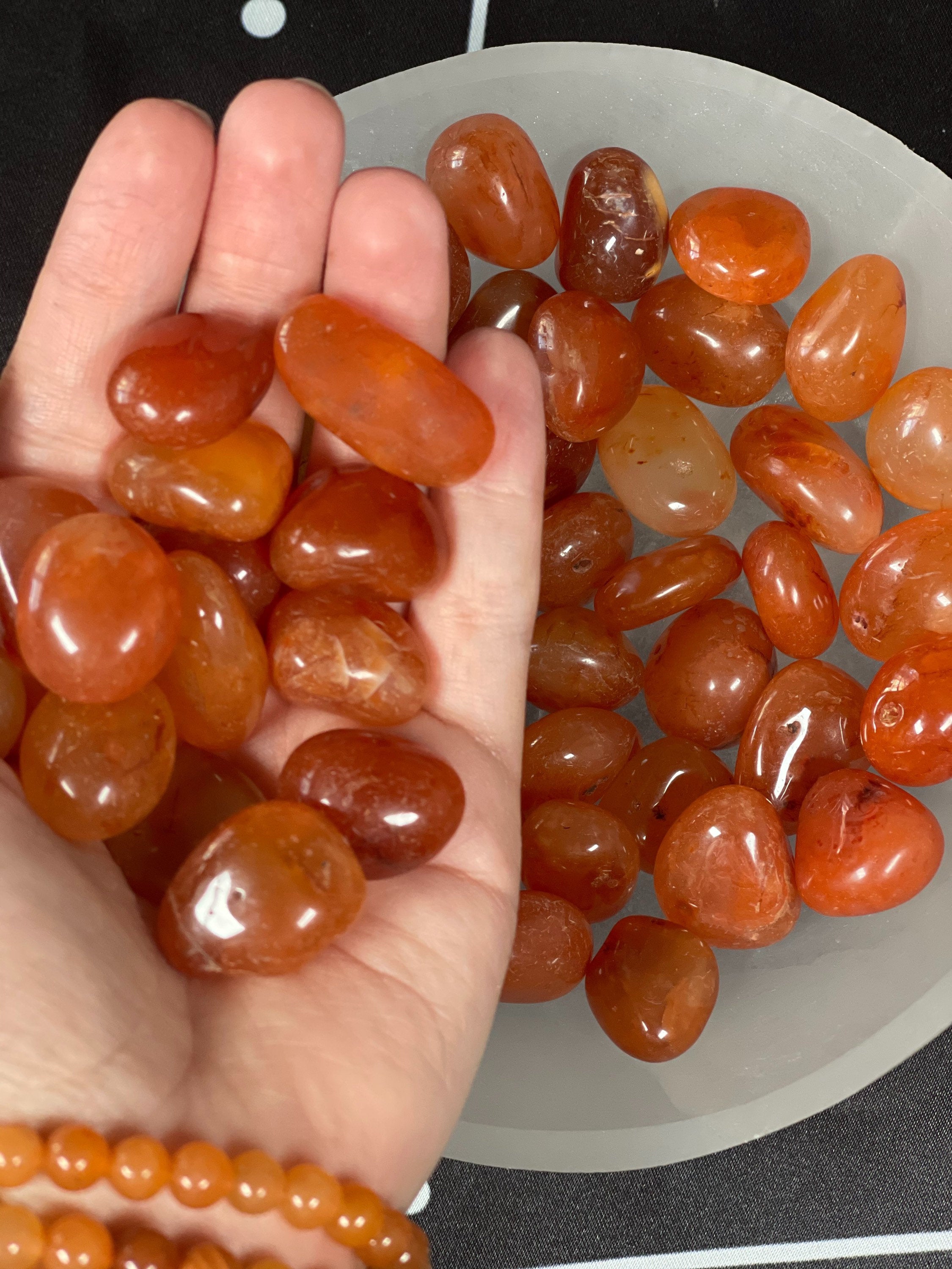 Carnelian Tumbled Stones, Carnelian Tumbled Crystals, Small Carnelian Crystals