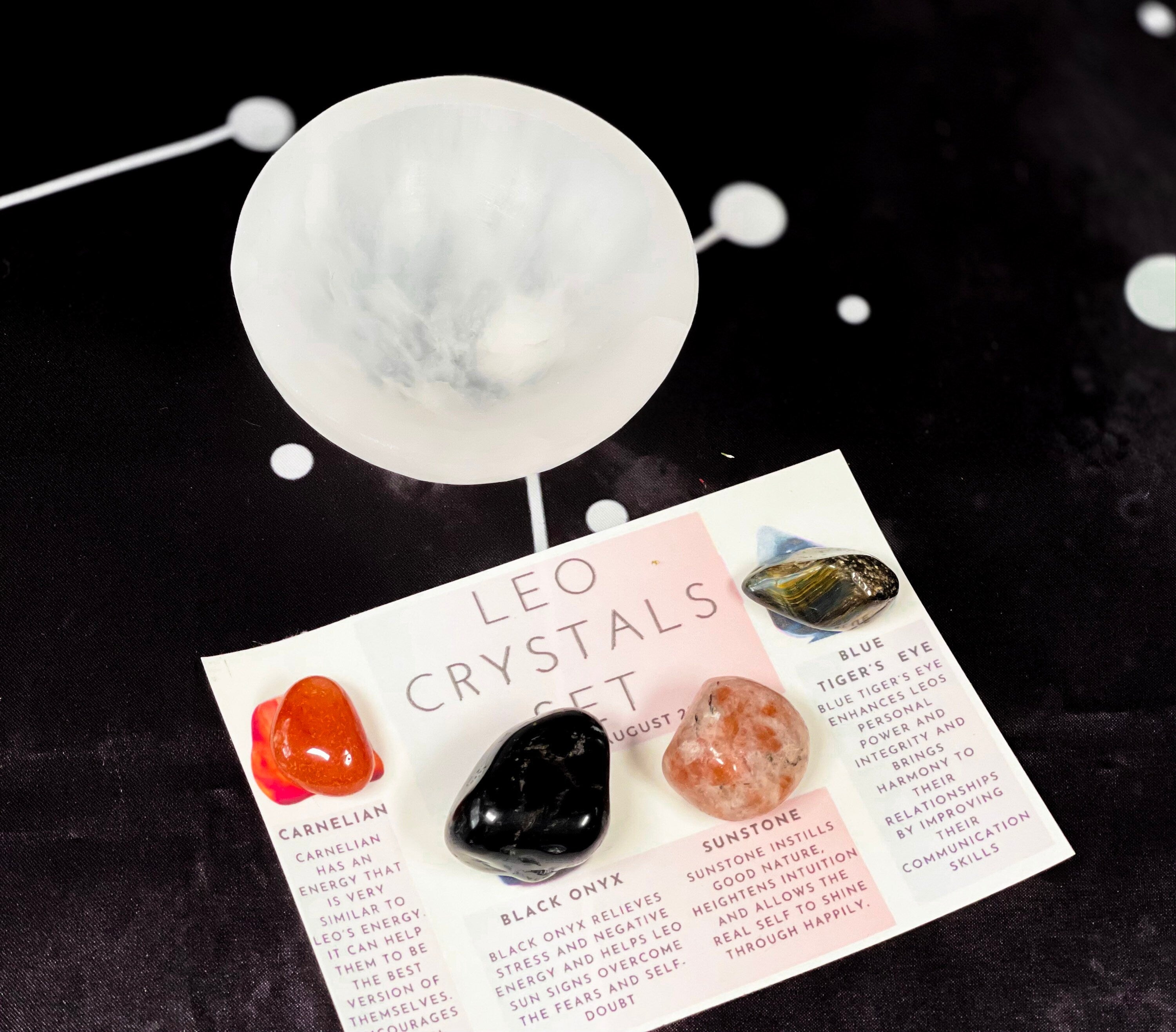 Leo Crystal Box, Leo Crystals, Leo Zodiac Crystals, Leo Crystal Set, Leo Gift Box, Birthstone Set for Leo, Leo Stones, Leo Birthday Crystals