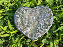 Load image into Gallery viewer, Large Amethyst Heart, Purple Amethyst Geode Heart, 1.3 lbs Amethyst Heart, Amethyst Cluster Heart, Crystal Cluster Heart, Brazil Amethyst
