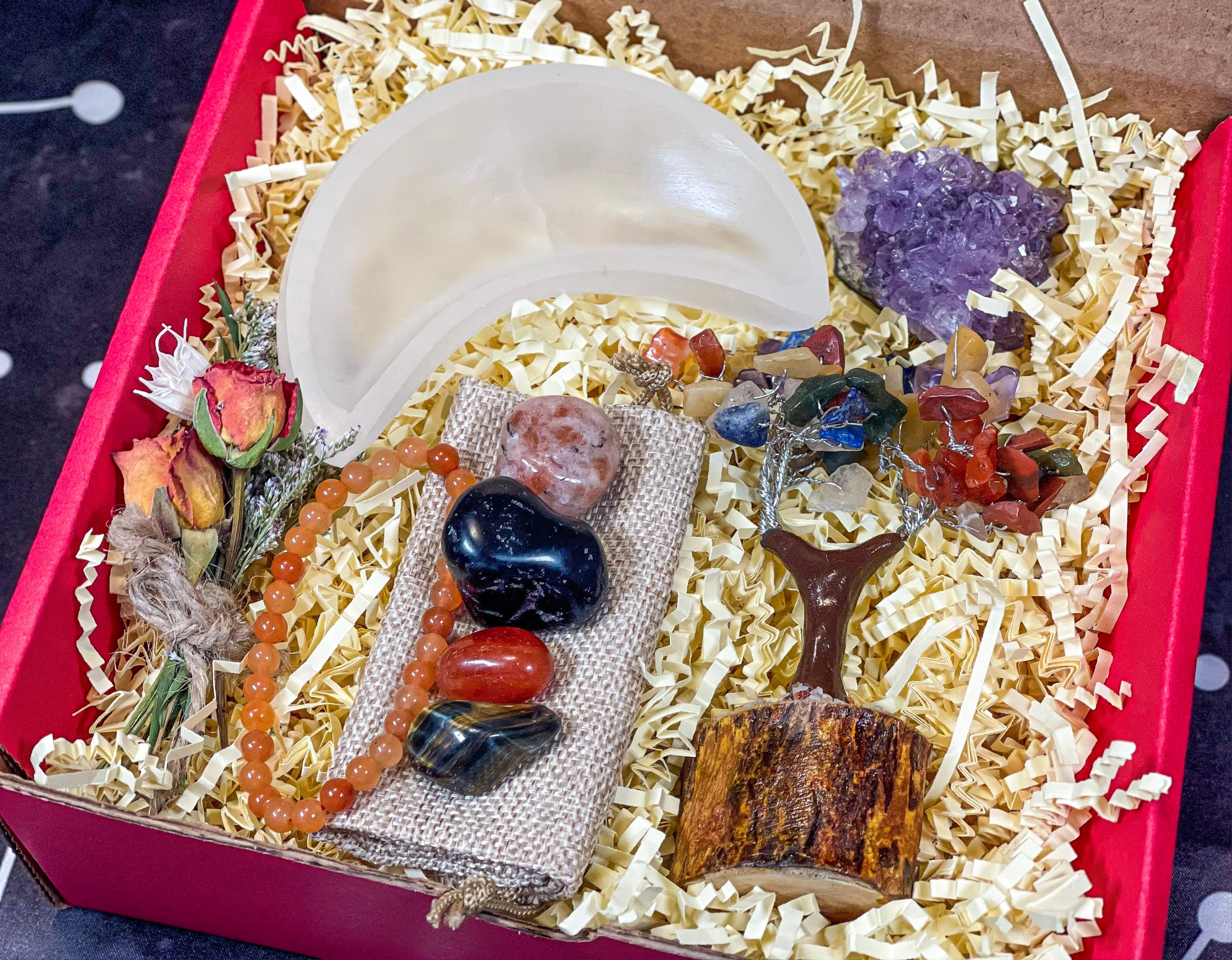Leo Crystals Box, Leo Deluxe Crystal Box, Birthday Crystal Gift Set, Leo Gift Box, Leo Gemstones, Leo Stones Set, Leo Kit with Crystals