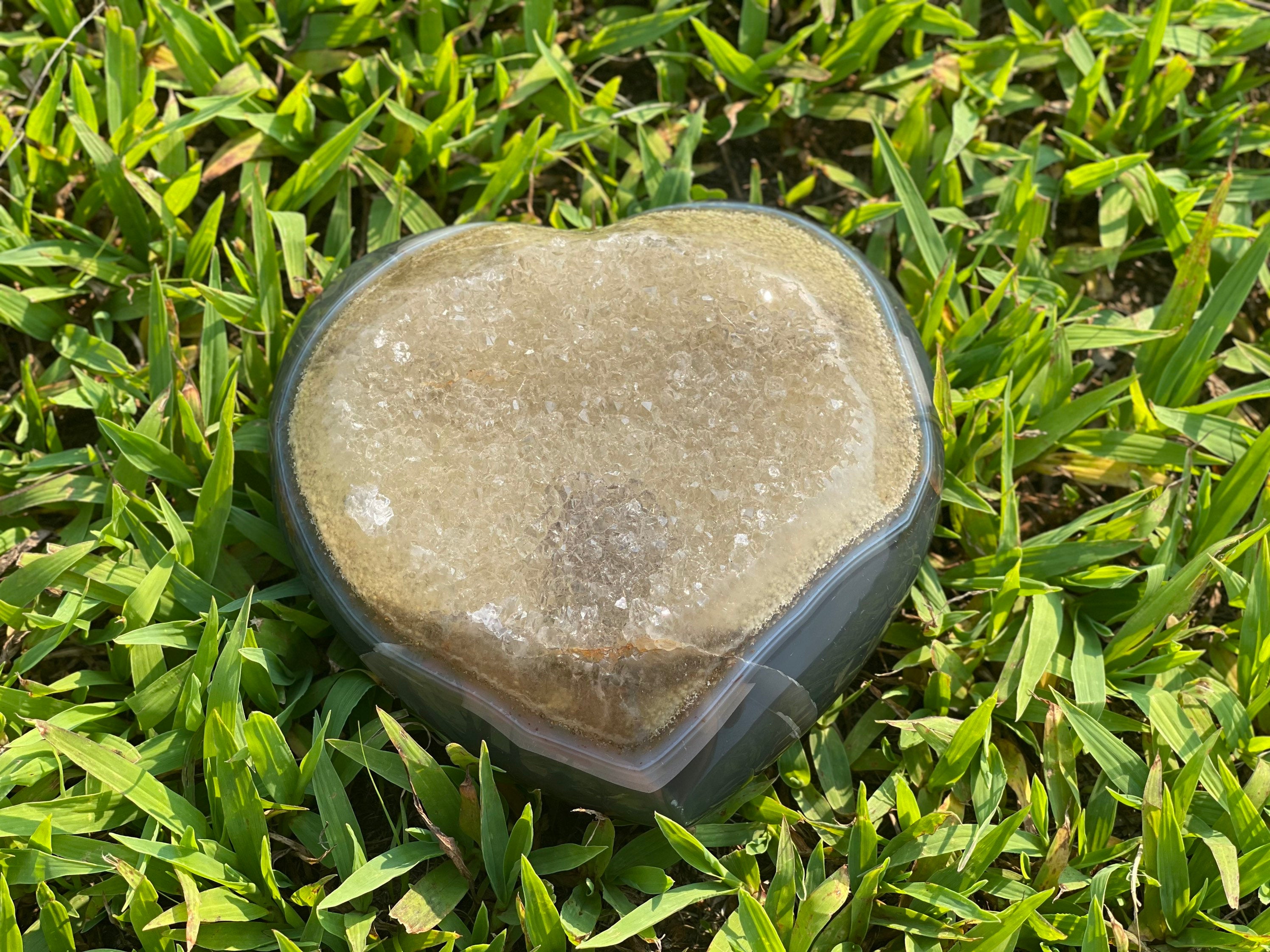 Large Druzy Agate Heart, Agate Large Heart, Druzy Heart, Jumbo Agate Heart