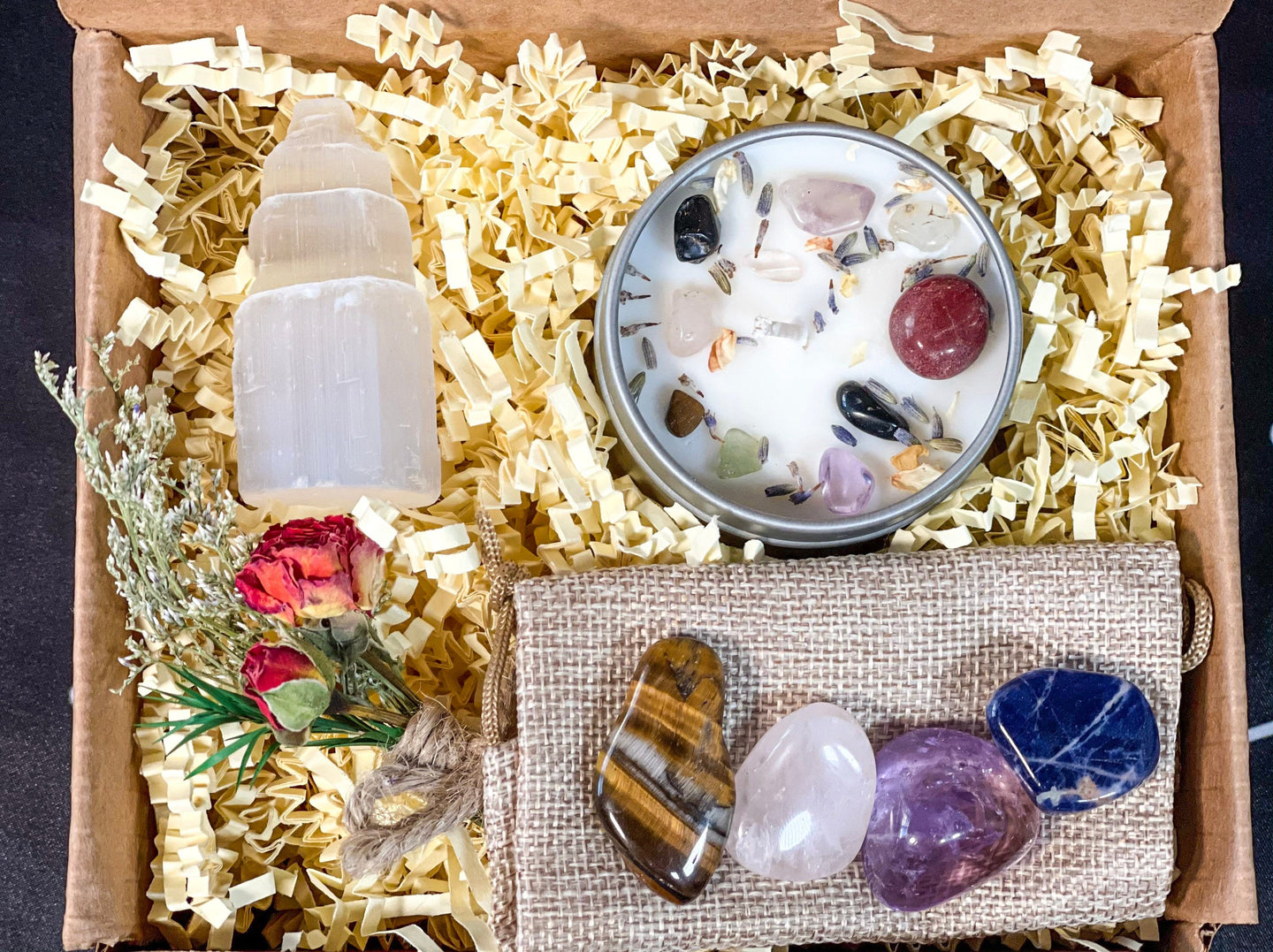 Crystal Kit Box, Healing Crystal Kit, Birthday Crystal Box, Happy Birthday Gift Crystal Set, Birthday Gift Stone, Birthday Box Crystals