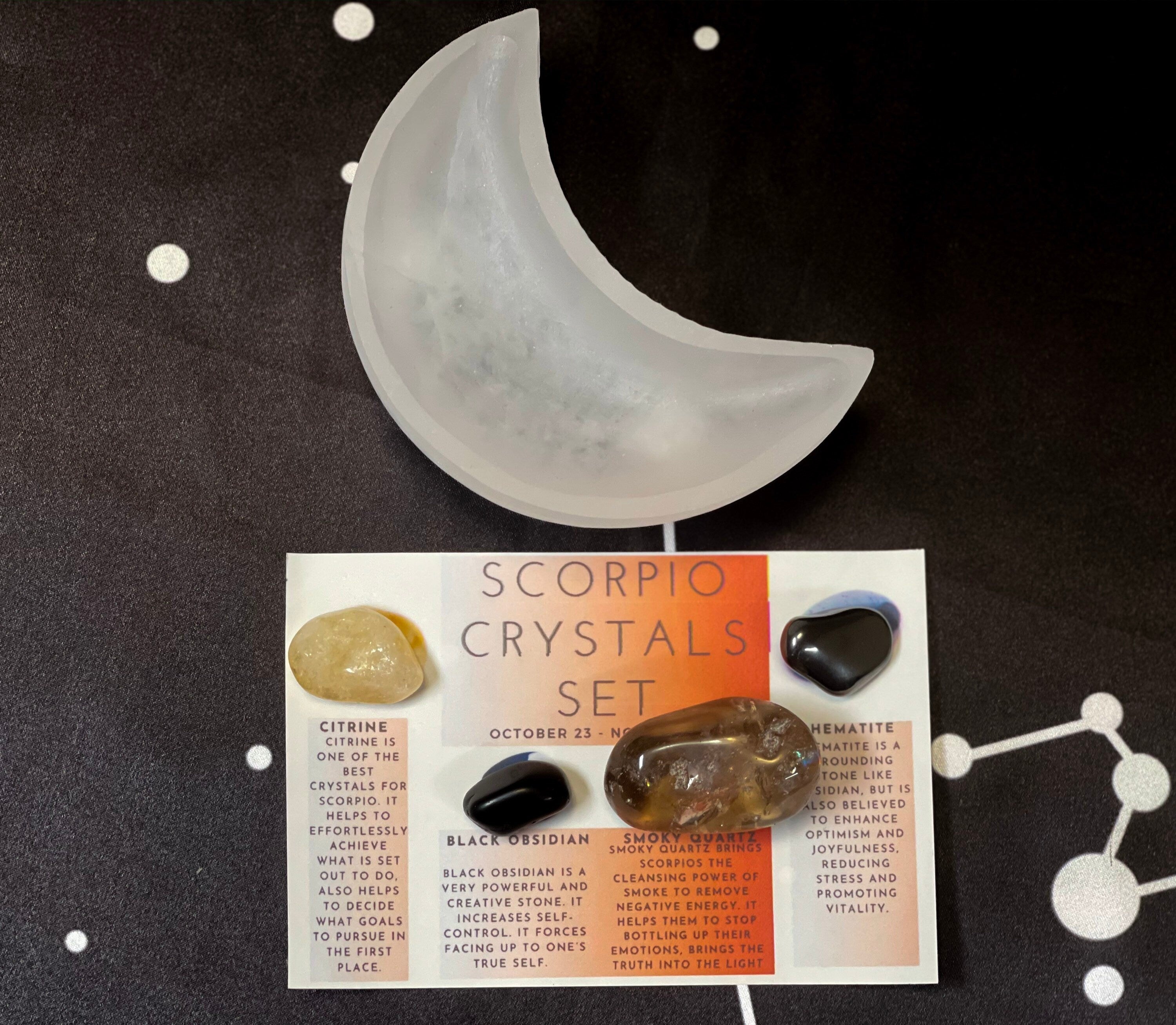 Scorpio Crystals Set, Scorpio Crystals Box, Crystals for Scorpio, Scorpio Crystals Kit, Zodiac Crystals, Scorpio Birthstones