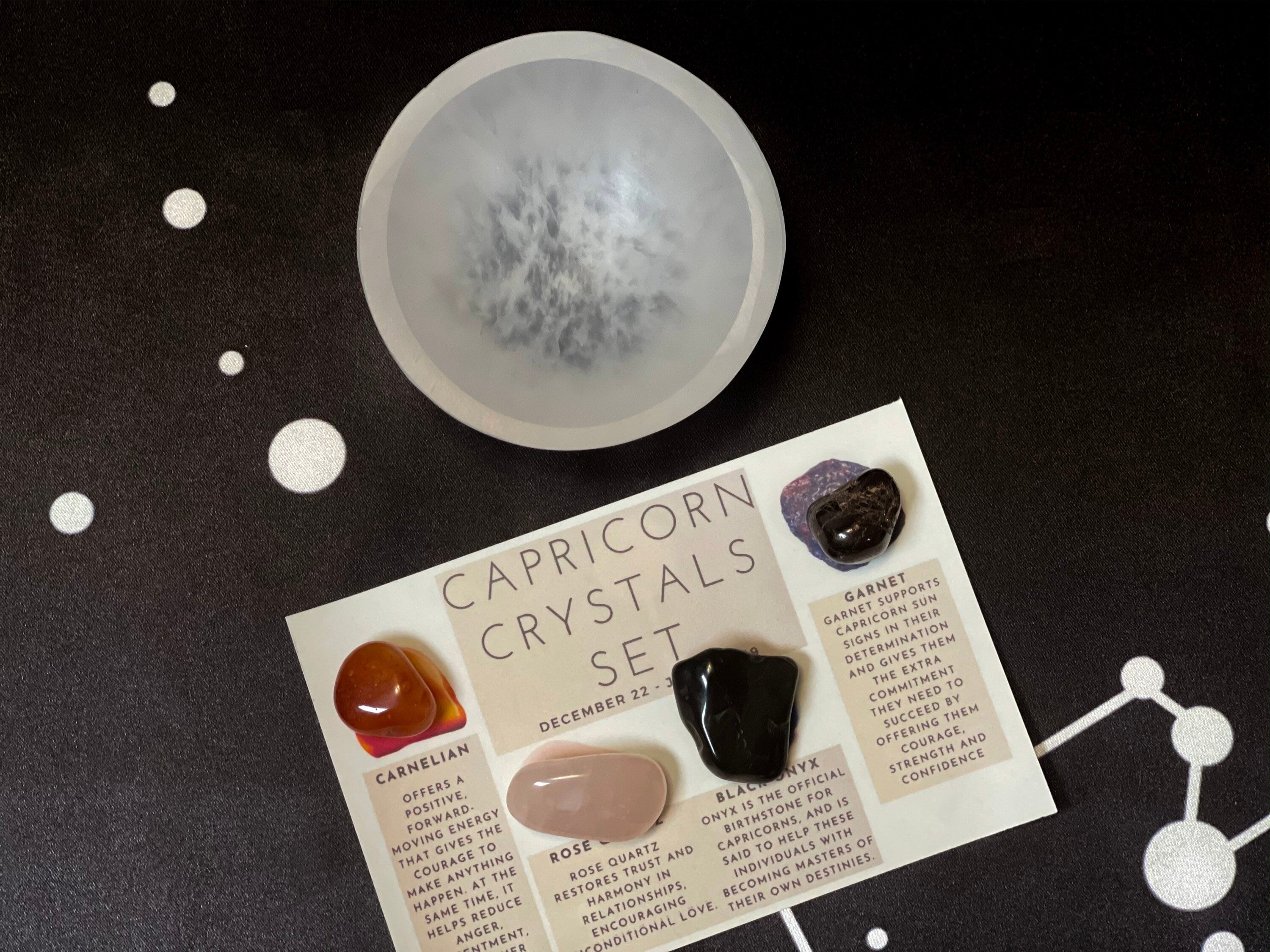 Capricorn Crystals Set, Capricorn Stones, Capricorn Crystal Box, Capricorn Birthstones, Crystals for Capricorn, Capricorn Crystal Kit