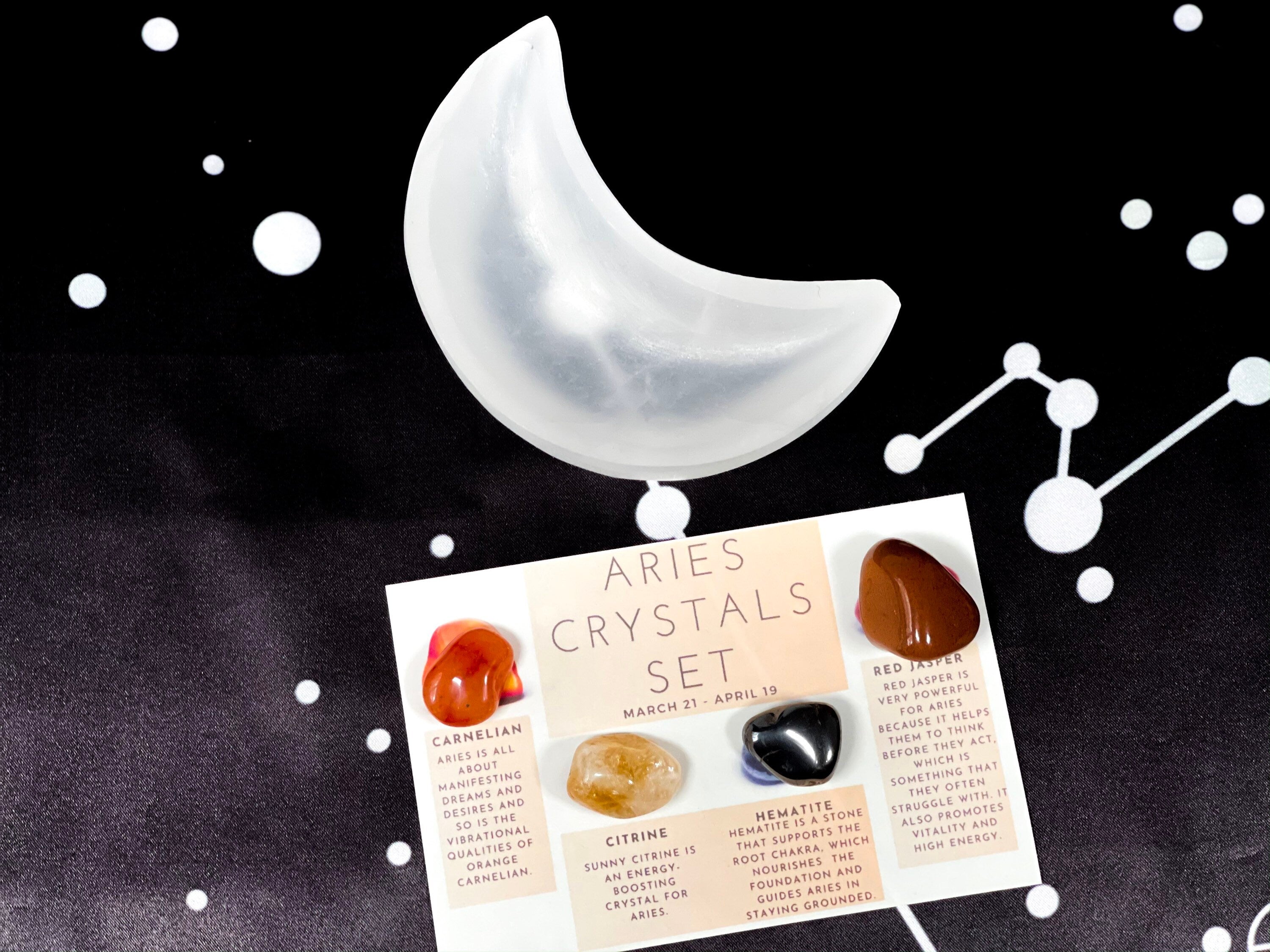 Aries Crystals Set, Aries Crystal Box, Crystals for Aries, Aries Crystals Kit, Aries Birthstones, Aries Stones Gift Set