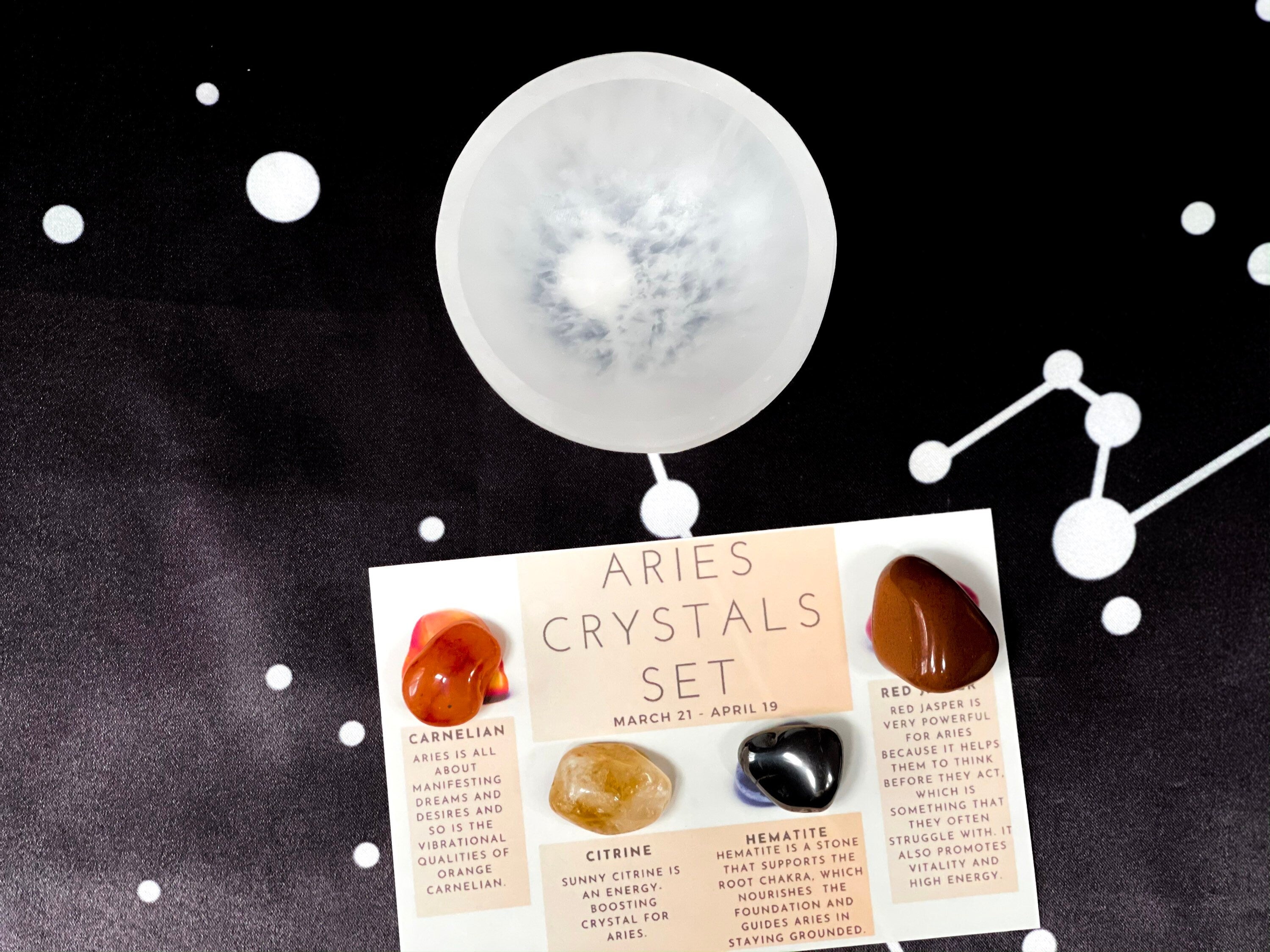 Aries Crystals Set, Aries Crystal Box, Crystals for Aries, Aries Crystals Kit, Aries Birthstones, Aries Stones Gift Set