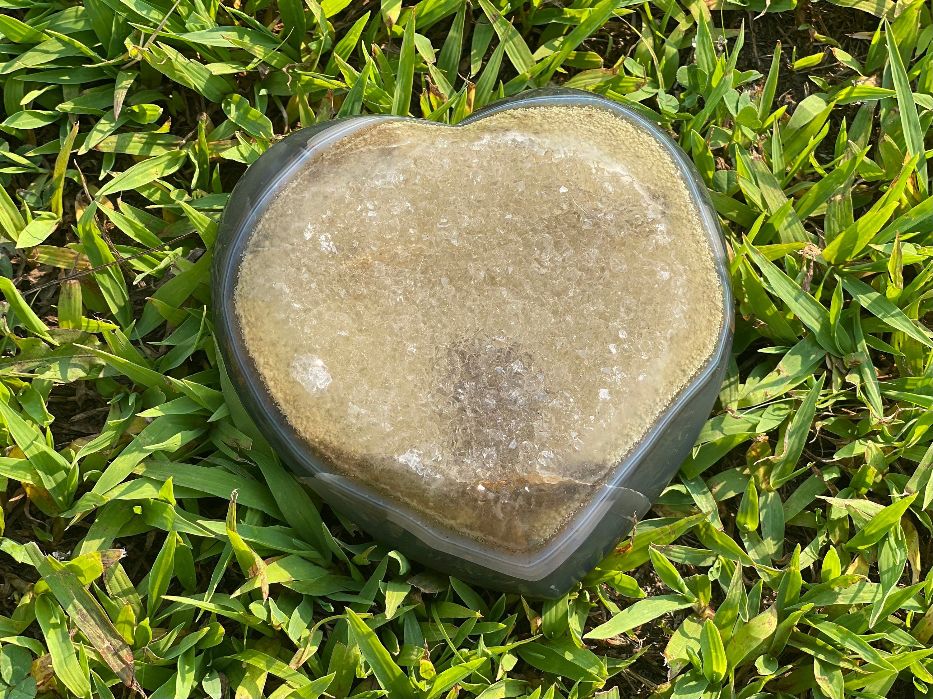 Large Druzy Agate Heart, Agate Large Heart, Druzy Heart, Jumbo Agate Heart