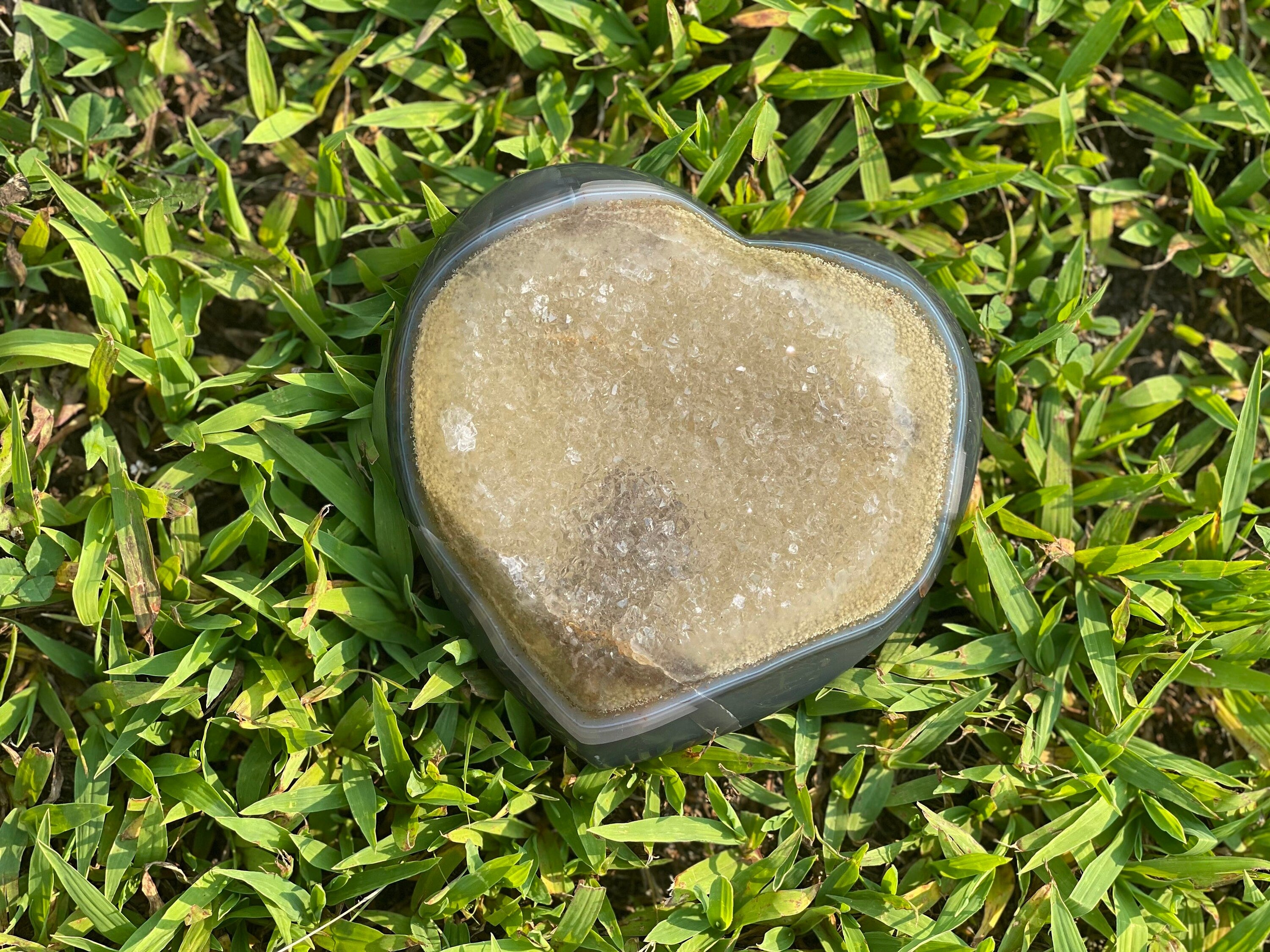 Large Druzy Agate Heart, Agate Large Heart, Druzy Heart, Jumbo Agate Heart