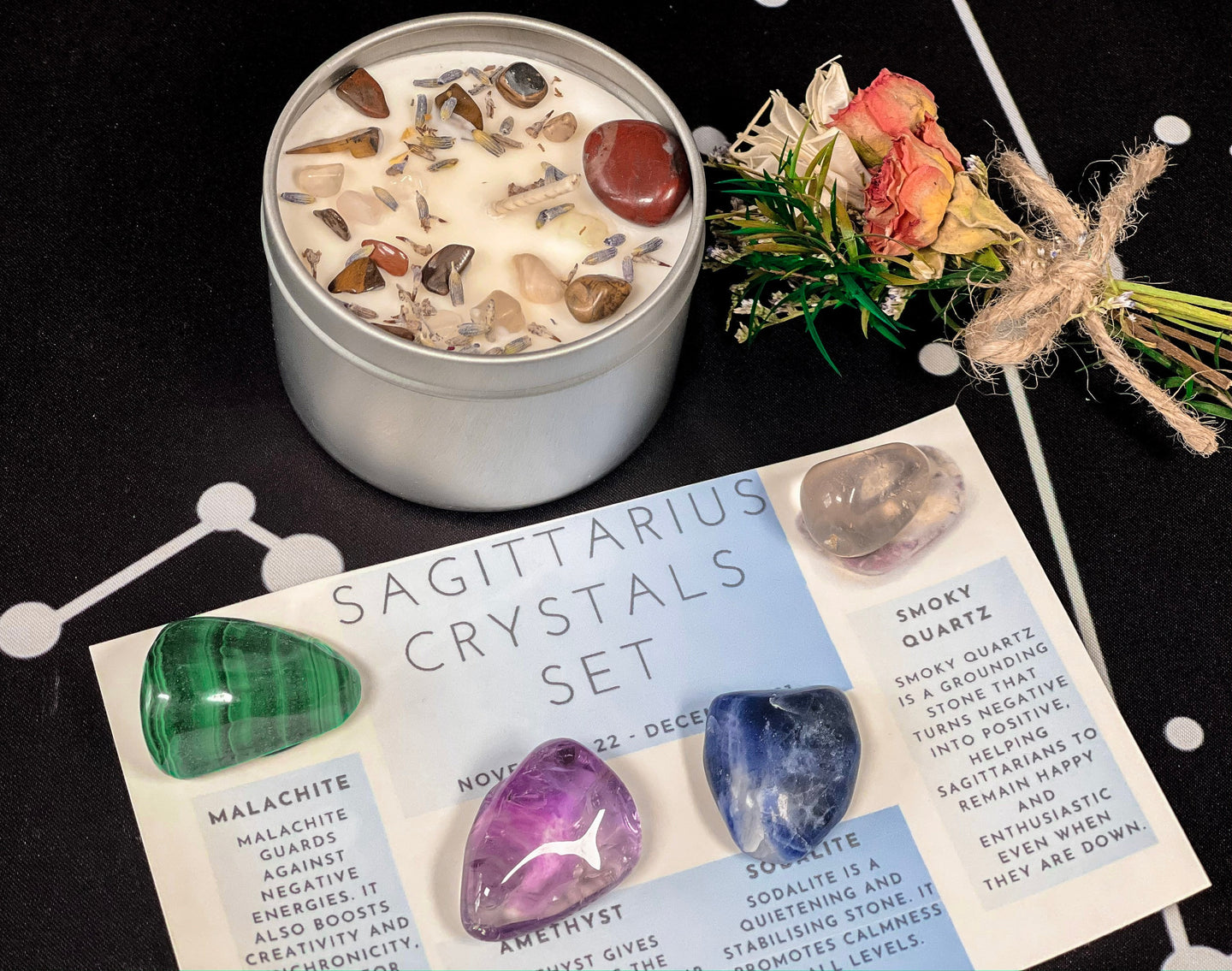 Sagittarius Crystal Set, Sagittarius Crystal Box, Crystals for Sagittarius, Sagittarius Stone Kit, Sagittarius Birthstones, Zodiac Crystals