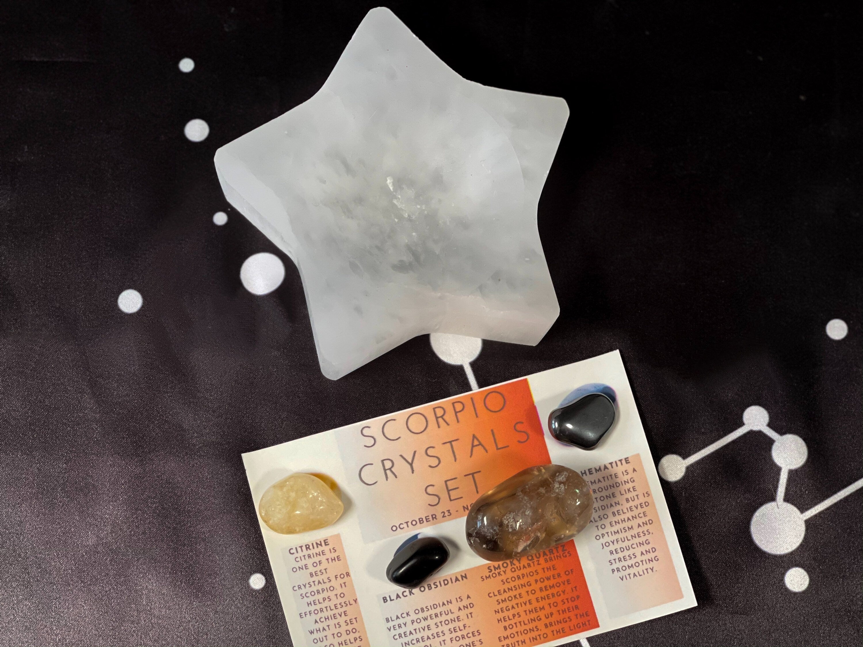 Scorpio Crystals Set, Scorpio Crystals Box, Crystals for Scorpio, Scorpio Crystals Kit, Zodiac Crystals, Scorpio Birthstones