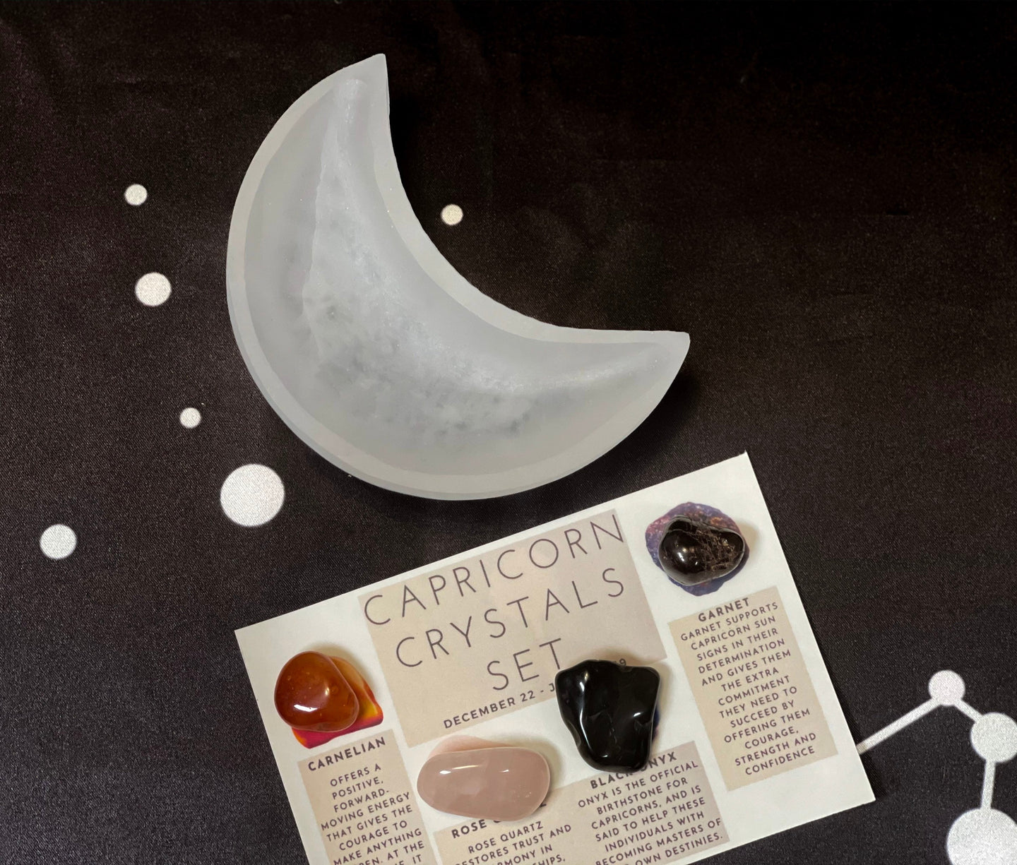 Capricorn Crystals Set, Capricorn Stones, Capricorn Crystal Box