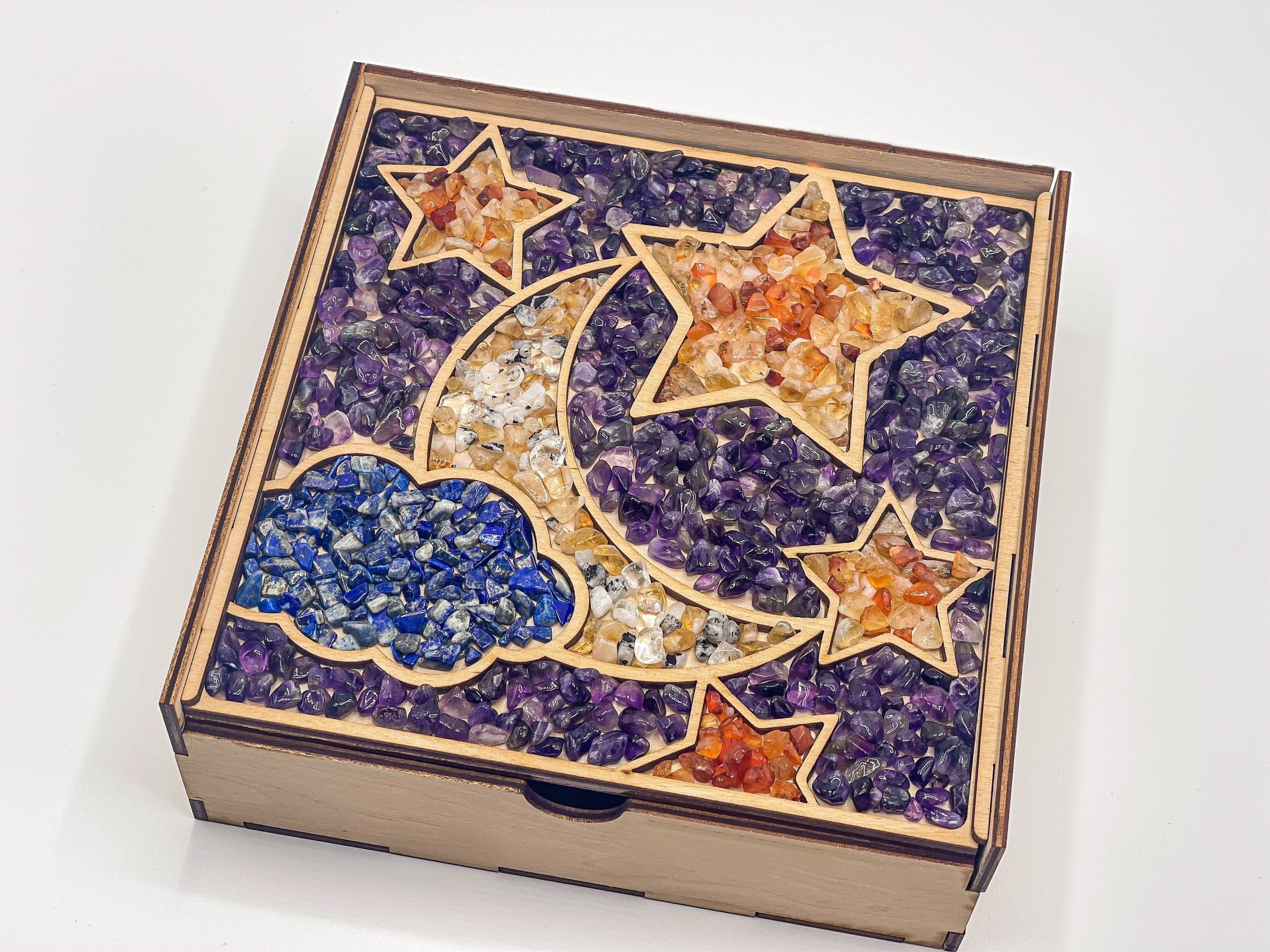 Crystal Craft Kit DIY, Craft Kit with Crystals, Crystals Date Night Box, Natural Crystals Craft Box, Craft Kit for Adult, DIY Crafts