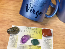 Load image into Gallery viewer, Virgo Mug, Virgo Custom Mug, Virgo Mug with Crystals, Virgo Crystals with Mug, Virgo Zodiac Mug, Virgo Crystals Gift
