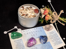 Load image into Gallery viewer, Sagittarius Crystal Set, Sagittarius Crystal Box, Crystals for Sagittarius, Sagittarius Stone Kit, Sagittarius Birthstones, Zodiac Crystals
