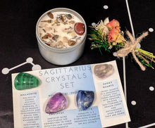 Load image into Gallery viewer, Sagittarius Crystal Set, Sagittarius Crystal Box, Crystals for Sagittarius, Sagittarius Stone Kit, Sagittarius Birthstones, Zodiac Crystals
