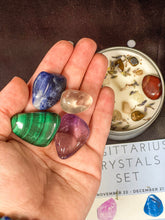 Load image into Gallery viewer, Sagittarius Crystal Set, Sagittarius Crystal Box, Crystals for Sagittarius, Sagittarius Stone Kit, Sagittarius Birthstones, Zodiac Crystals
