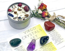 Load image into Gallery viewer, Virgo Crystals Set, Virgo Gift Box, Virgo Birthday Crystal Kit, Virgo Zodiac Gifts, Crystals for Virgo, Virgo Birthstones, Birthday Virgo
