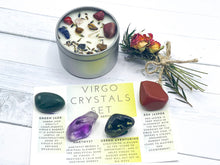 Load image into Gallery viewer, Virgo Crystals Set, Virgo Gift Box, Virgo Birthday Crystal Kit, Virgo Zodiac Gifts, Crystals for Virgo, Virgo Birthstones, Birthday Virgo
