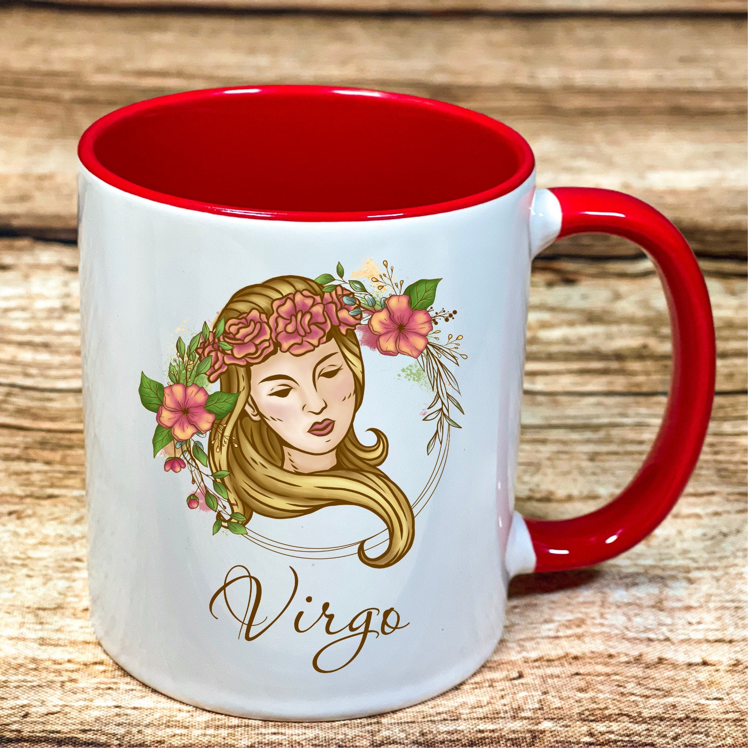 Virgo Gift Box with Organic Tea and Wildflower Honey, Virgo Birthday Gift Set, Virgo Gift Basket, Virgo Gifts, Virgo Zodiac Mug and Tea