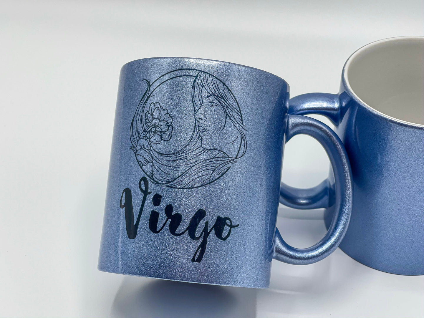 Virgo Mug, Virgo Custom Mug, Virgo Mug with Crystals, Virgo Crystals with Mug, Virgo Zodiac Mug, Virgo Crystals Gift