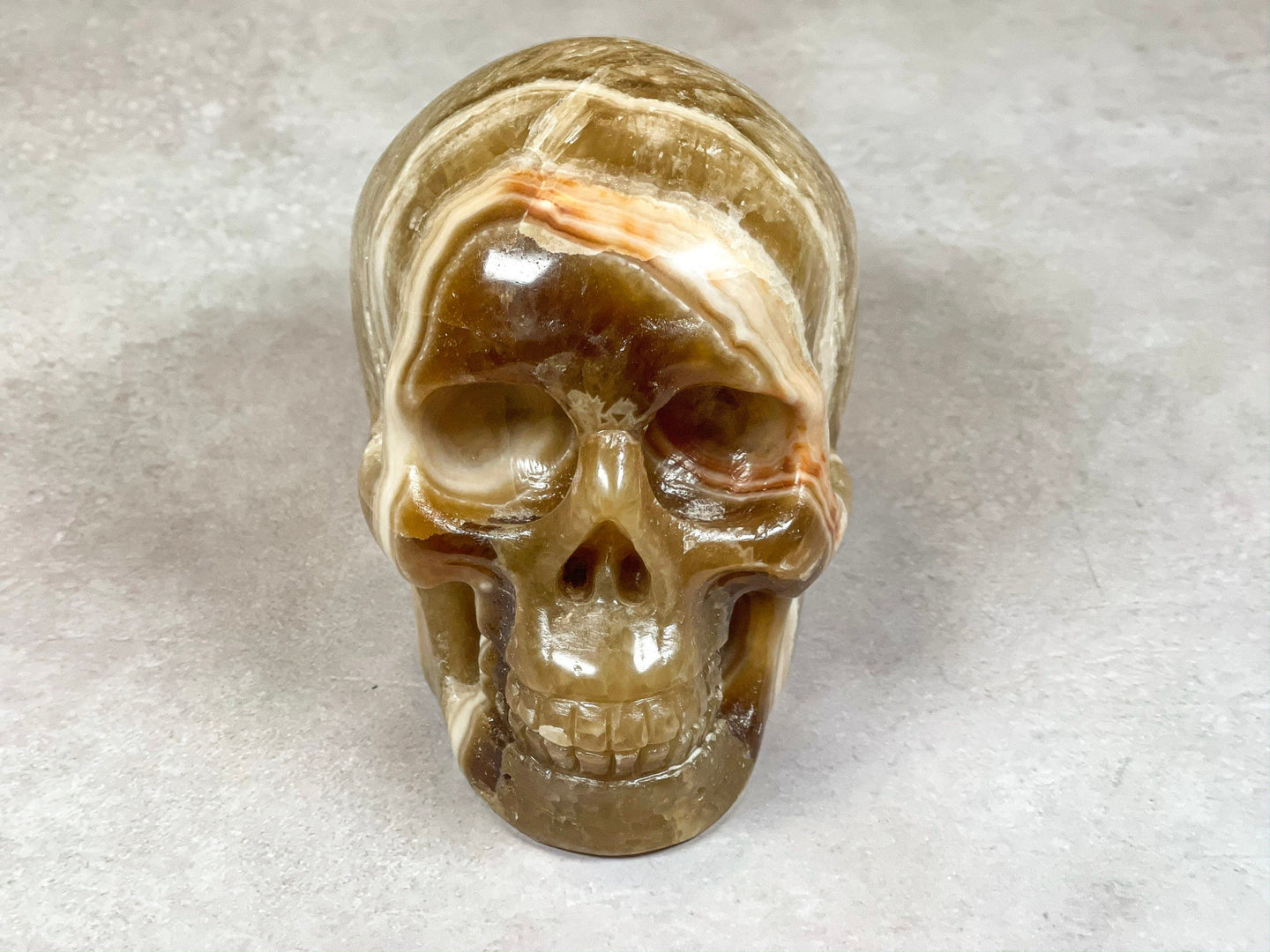 Aragonite Skull, Aragonite Carving Skull, Skull from Aragonite, Large Aragonite Skull