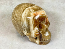 Load image into Gallery viewer, Aragonite Skull, Aragonite Carving Skull, Skull from Aragonite, Large Aragonite Skull
