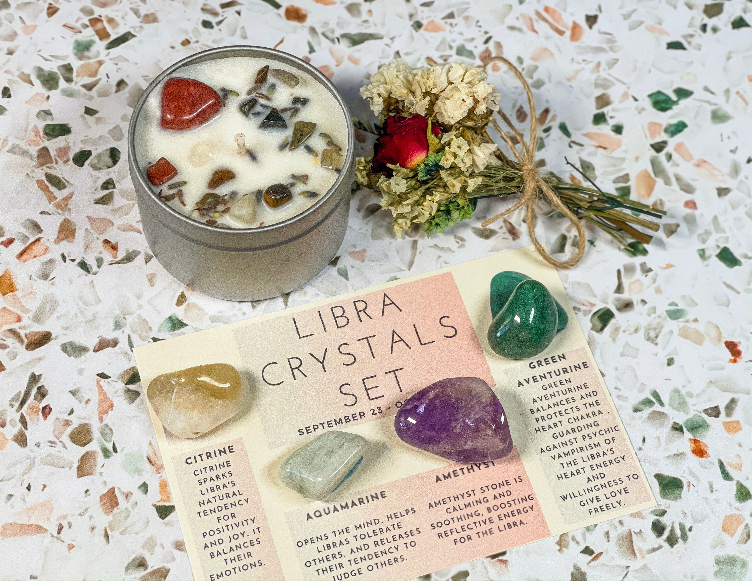 Libra Crystals Set, Libra Birthday Gift, Libra Crystals, Crystals for Libra, Libra Gift Box, Libra Crystal Box, Libra Crystal Kit
