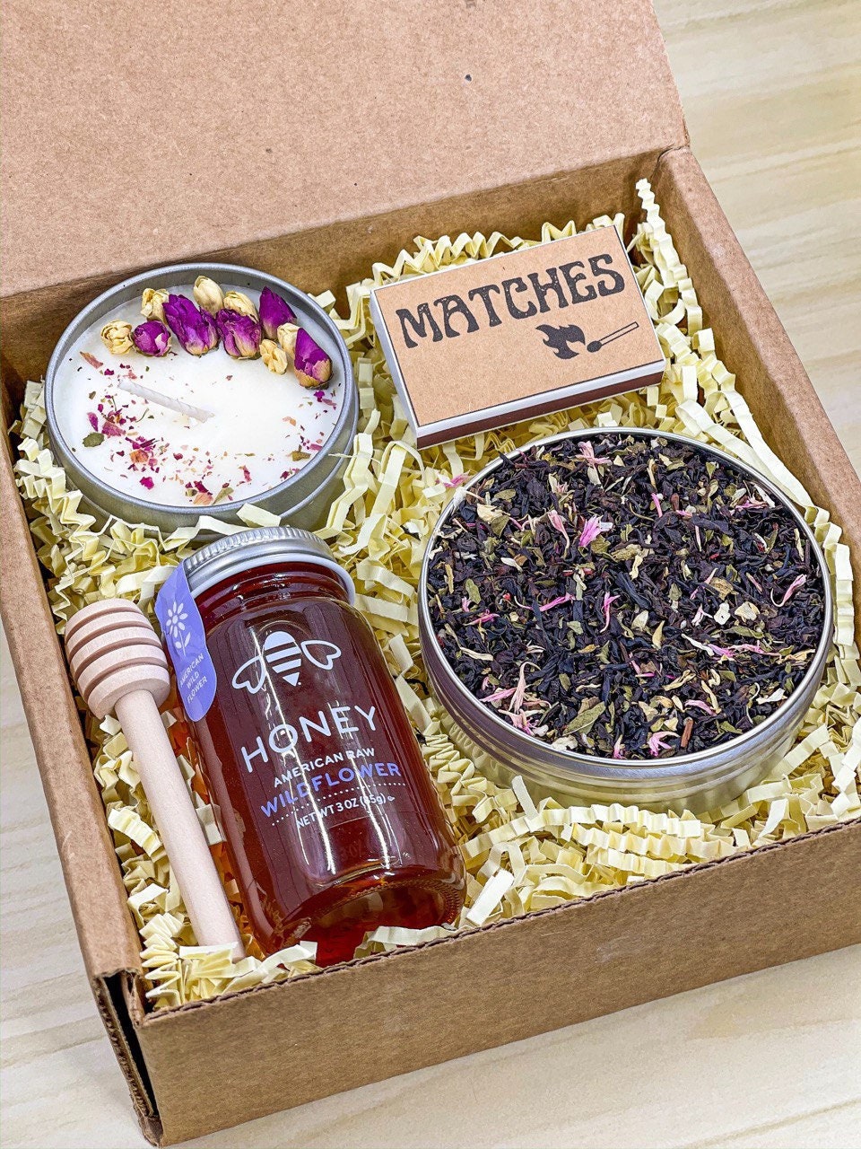 Gift Box for Mom, Honey and Tea Gift Set