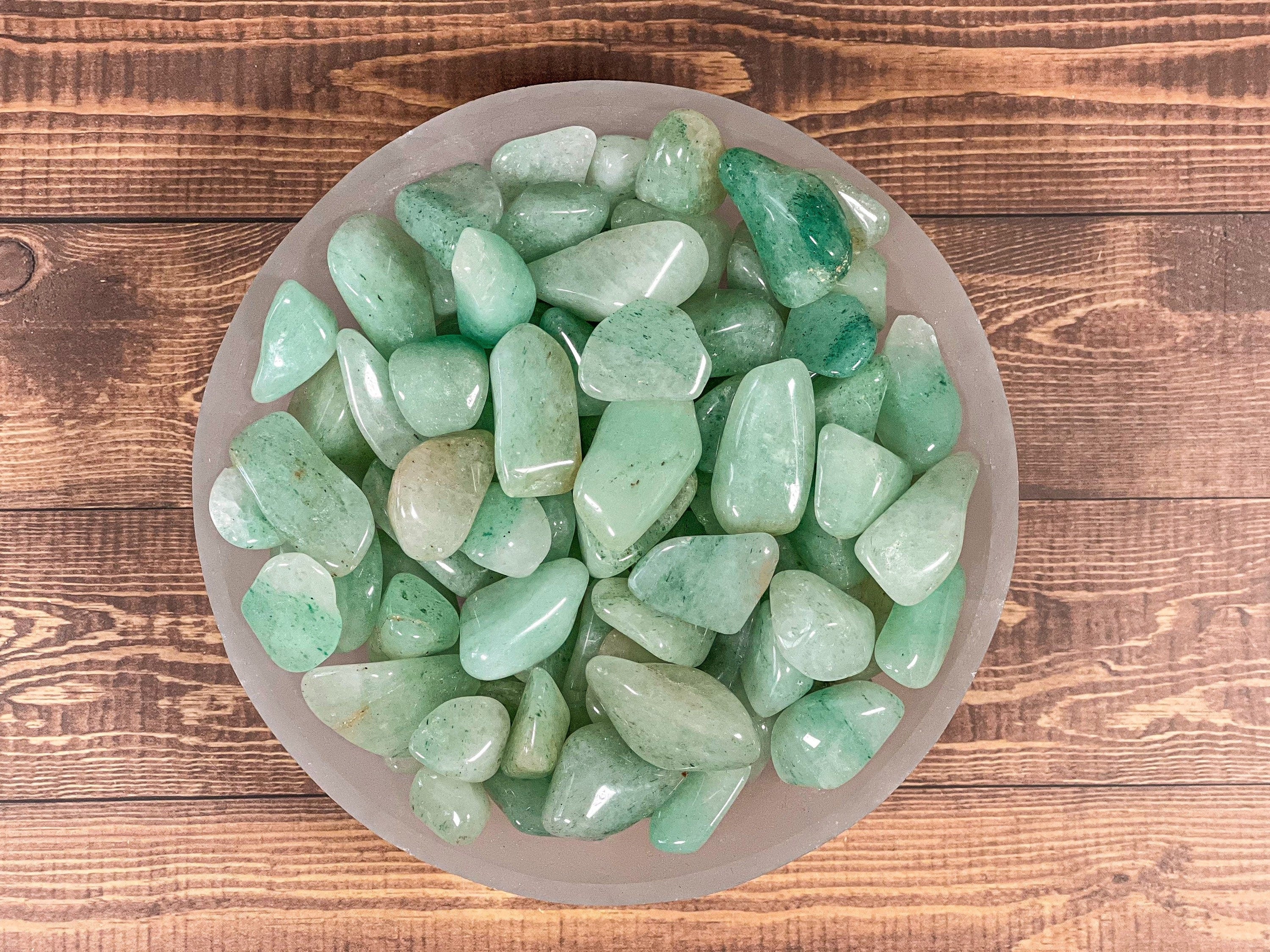Green Aventurine Tumbled Stone, Tumbled Green Aventurine Bulk, Green Aventurine by Pound, Green Aventurine Polished Stone