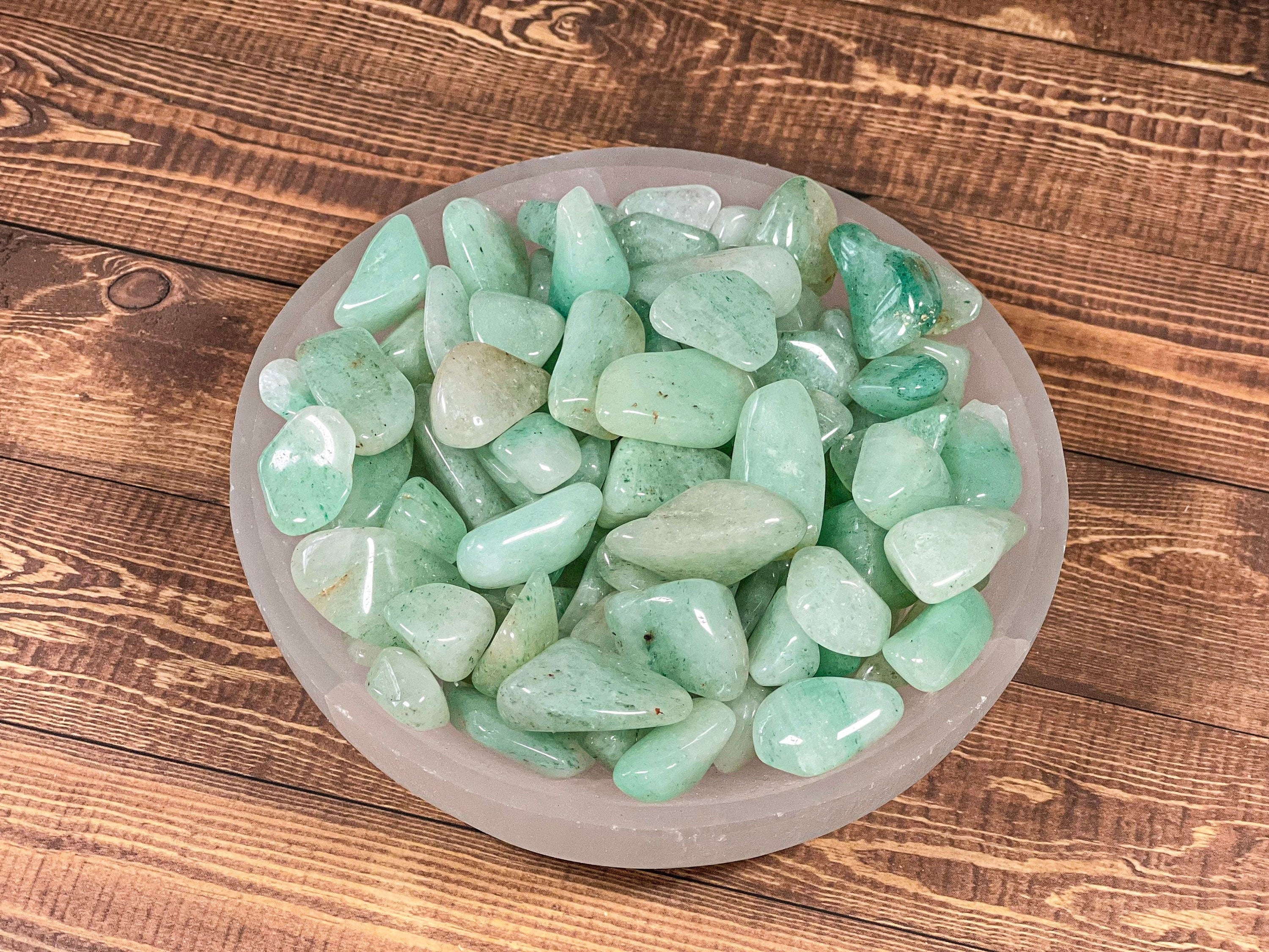Green Aventurine Tumbled Stone, Tumbled Green Aventurine Bulk, Green Aventurine by Pound, Green Aventurine Polished Stone