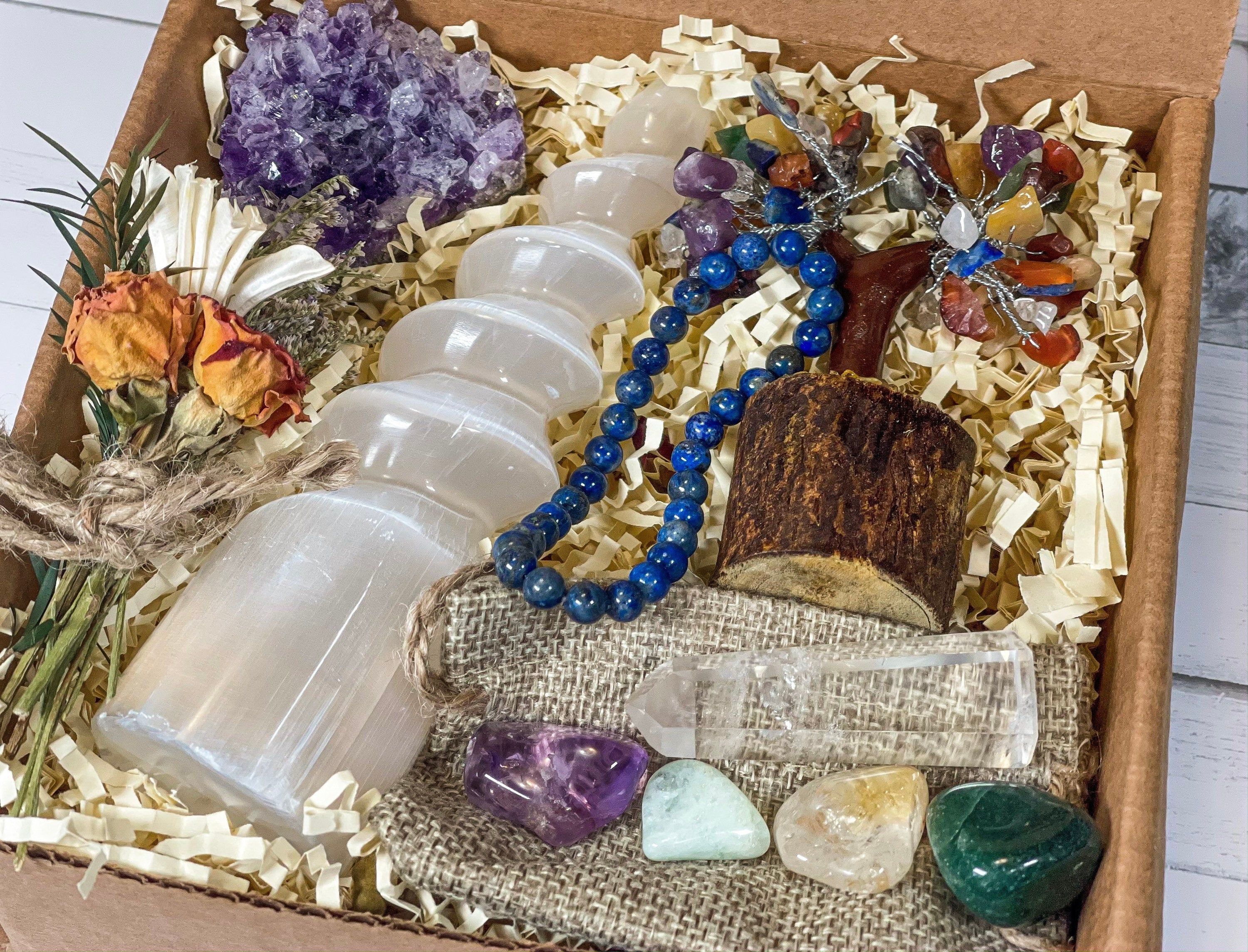 Large Deluxe Libra Crystals Set, Libra Crystal Birthday Box, Libra Crystal Kit, Crystal Kit for Virgo, Virgo Birthstones Set, Libra Stones