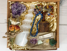 Load image into Gallery viewer, Large Deluxe Libra Crystals Set, Libra Crystal Birthday Box, Libra Crystal Kit, Crystal Kit for Virgo, Virgo Birthstones Set, Libra Stones
