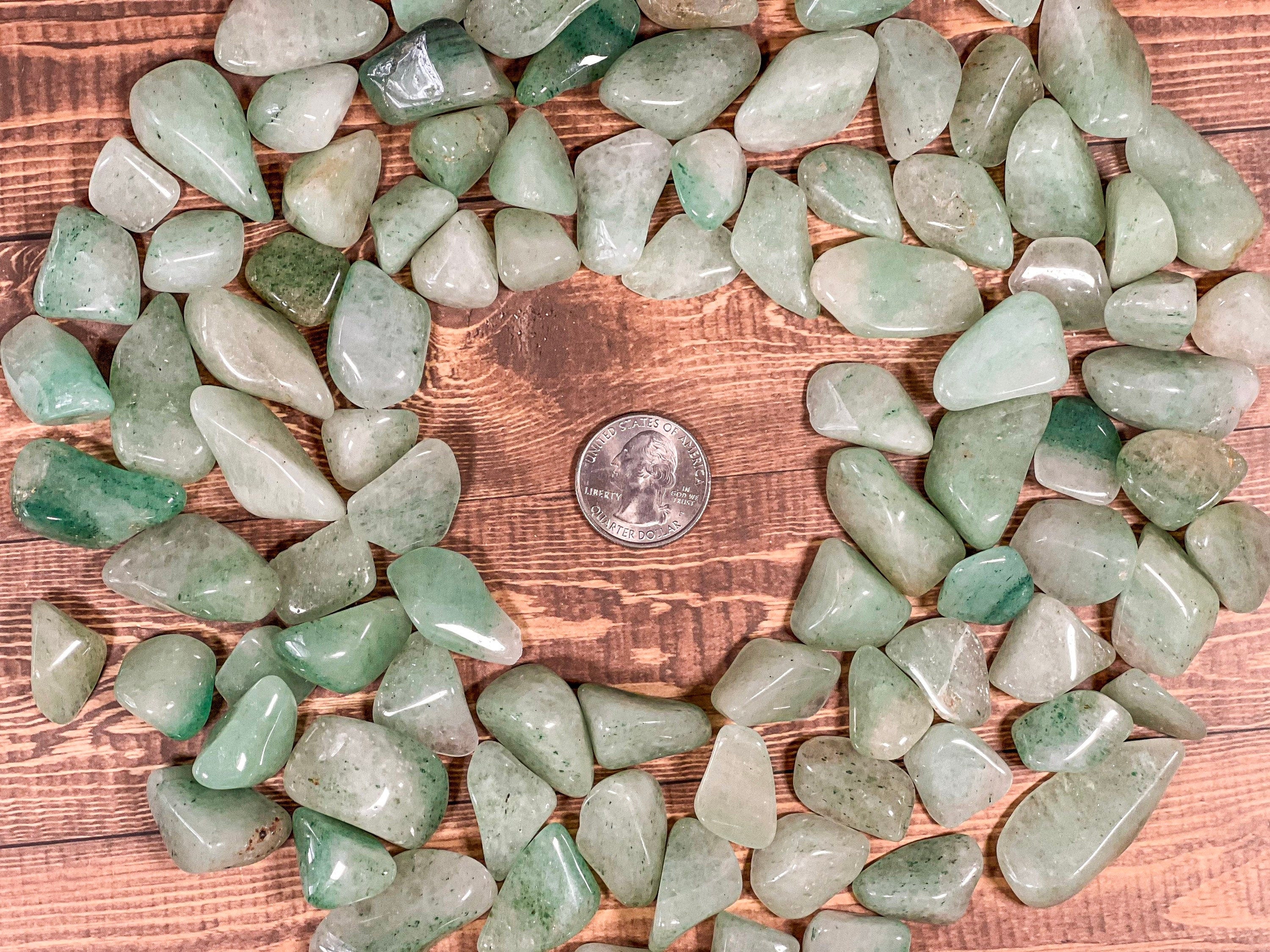 Green Aventurine Tumbled Stone, Tumbled Green Aventurine Bulk, Green Aventurine by Pound, Green Aventurine Polished Stone