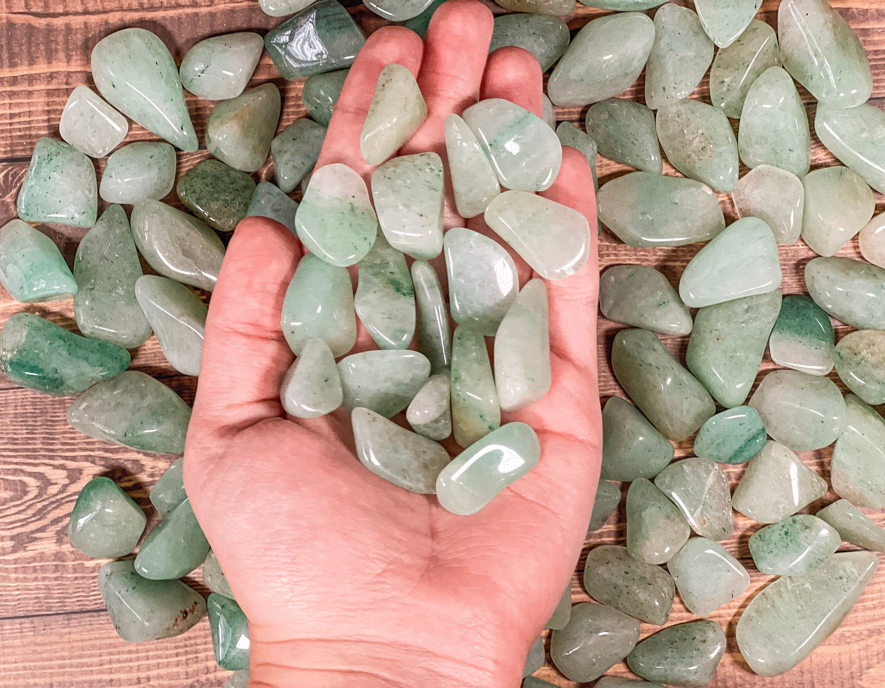 Green Aventurine Tumbled Stone, Tumbled Green Aventurine Bulk, Green Aventurine by Pound, Green Aventurine Polished Stone