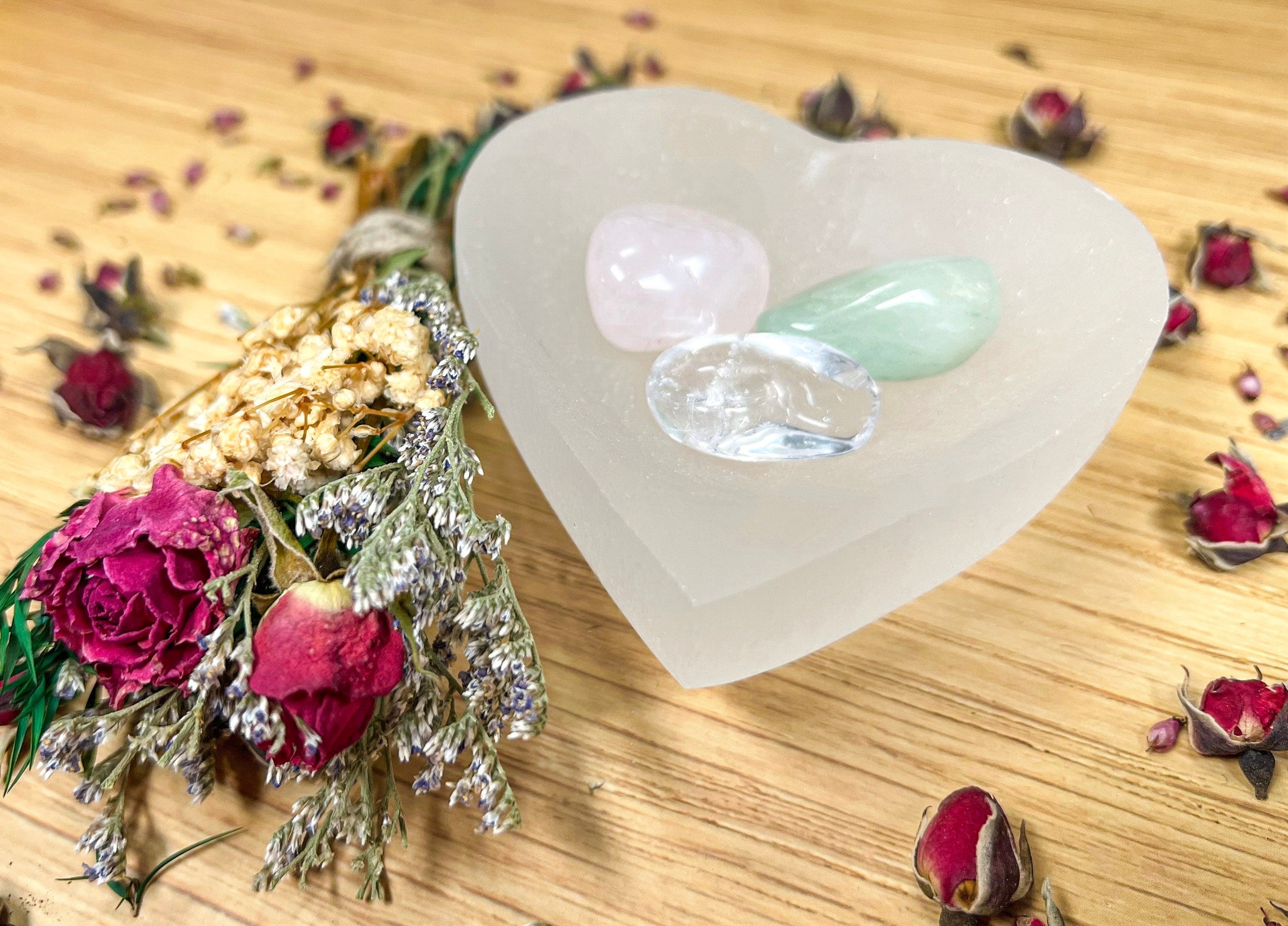 Self Love Crystals Set, Raw Love Crystals, Crystals Kit for Love, Manifesting Love Crystals Gift Box, Attract Love Crystal Set