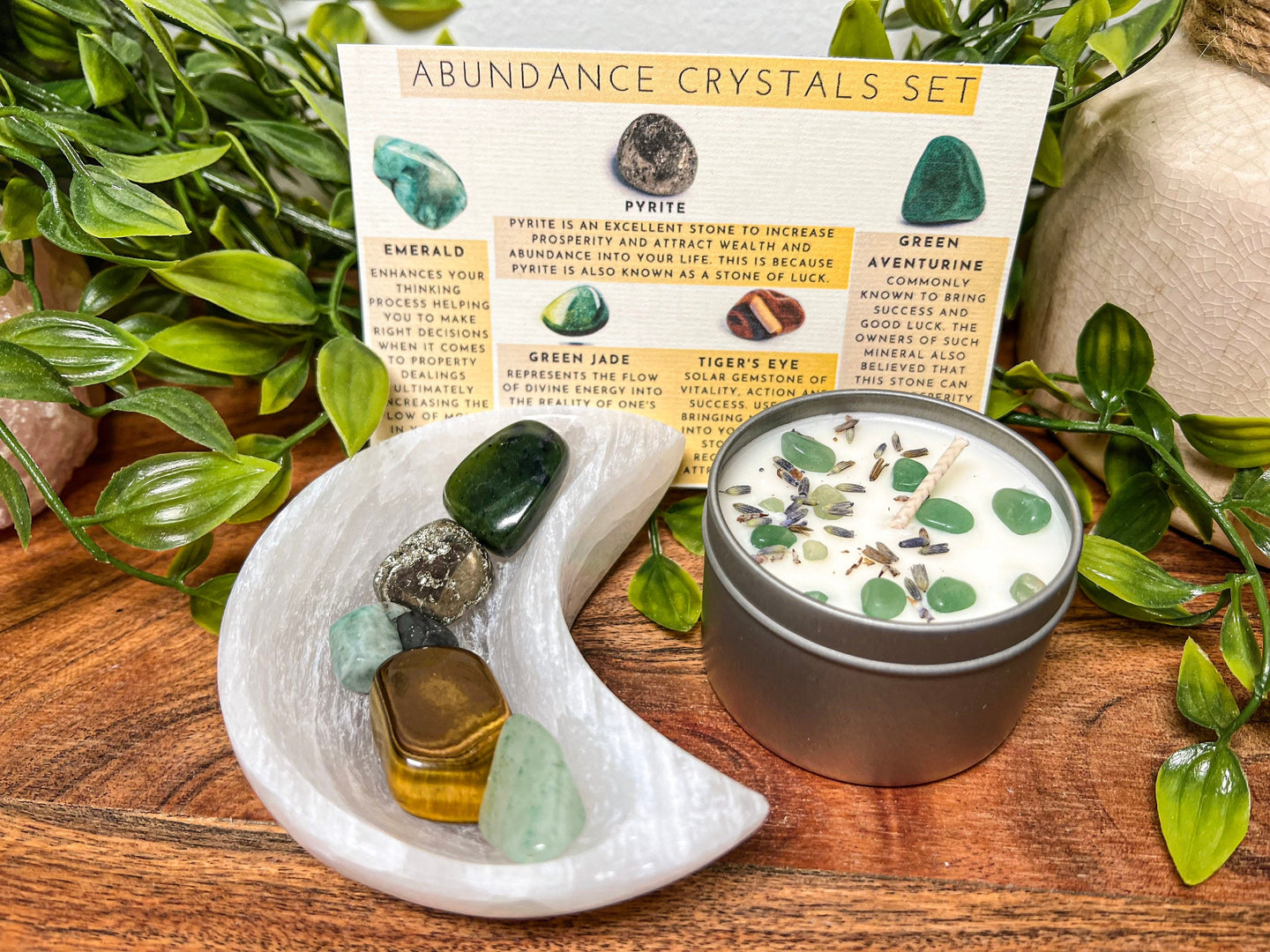 Crystals for Abundance, Attract Wealth and Abundance Crystal Kit