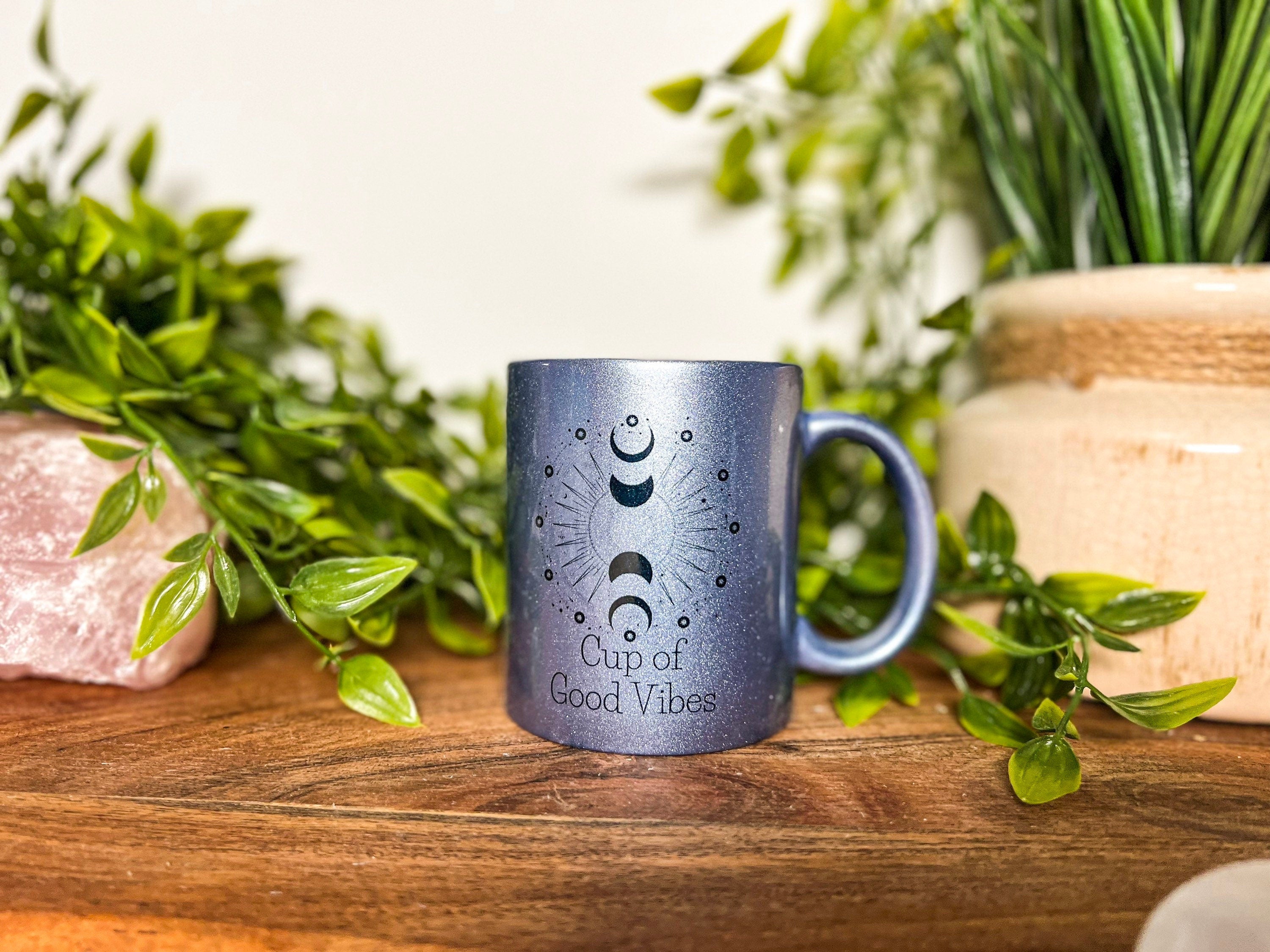Moon Phase Mug, Good Vibes Cup, Cup of Good Vibes, Witchy Mug, Good Vibes Mug