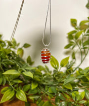 Carnelian Necklace, Carnelian Caged Necklace, Crystals Necklace, Necklace Carnelian, Aquamarine Necklace, Caged Crystal Necklace