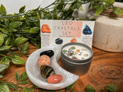 Leo Crystals Set, Leo Zodiac Gifts, Leo Crystal Box, Crystals for Leo, Leo Crystal Candle, Leo Birthstones, Leo Gift Set, Leo Gemstones Box