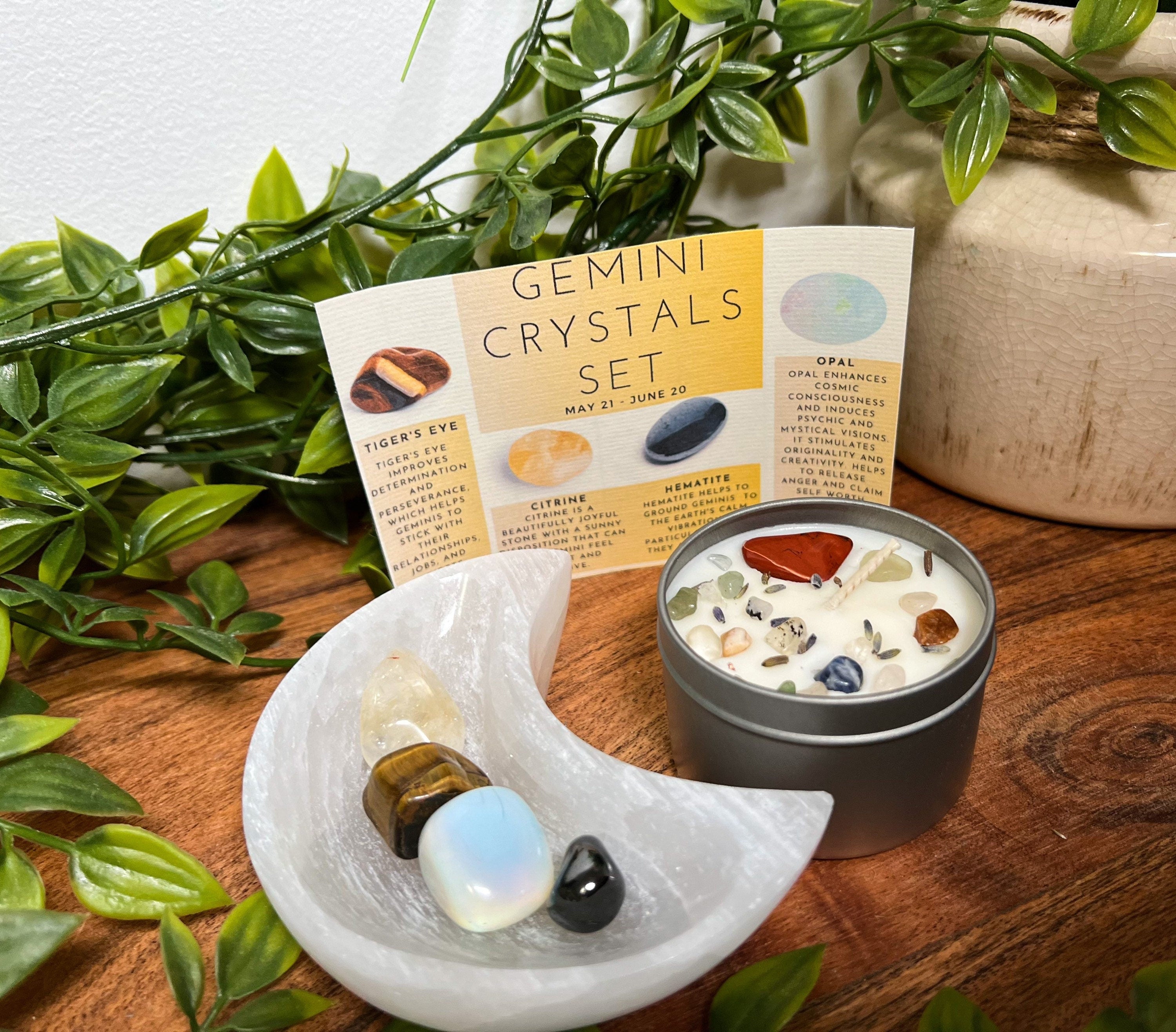Gemini Crystal Set, Gemini Crystals, Crystals for Gemini, Gemini Birthstones, Gemini Stones, Gemini Crystals Gift Box, Zodiac Crystal Set