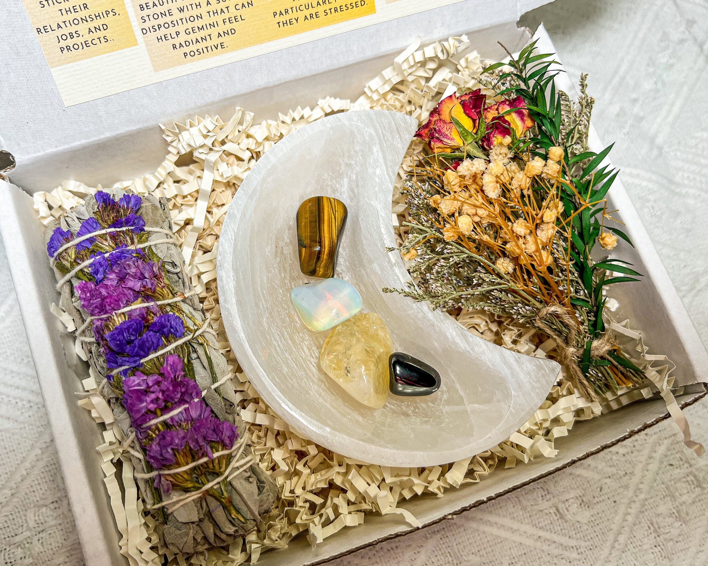 Gemini Crystals Set, Gemini Kit, Crystals For Gemini, Gemini Birthday Box, Gemini Birthstones, Gemini Stones, Gemini Crystal Gift Box