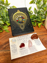 Load image into Gallery viewer, Cancer Crystal Set, Crystals Gift Box with Journal, Cancer Crystals with Journal, Birthday Crystal Set, Zodiac Crystal Kit, Cancer Crystals
