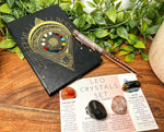 Leo Crystal Set, Leo crystals, Crystals for Leo, Leo Gift Box, Zodiac Gifts, Manifestation Set, Journal For Manifestation, Zodiac Journal